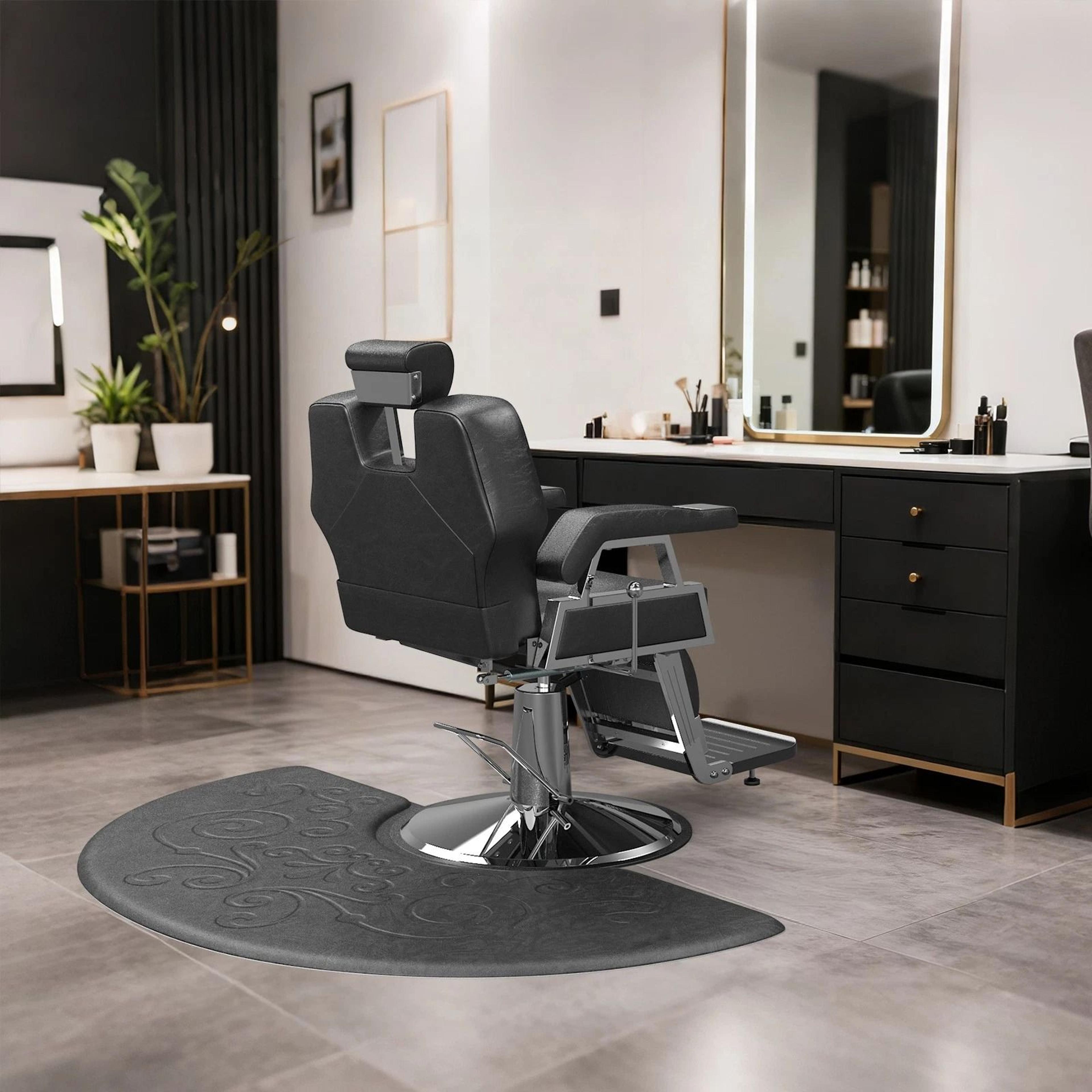 AntiSlip PU Salon Mat Waterproof Barber Chair Floor Mat Heavy Duty Salon Protection NonSlip Floorin 8