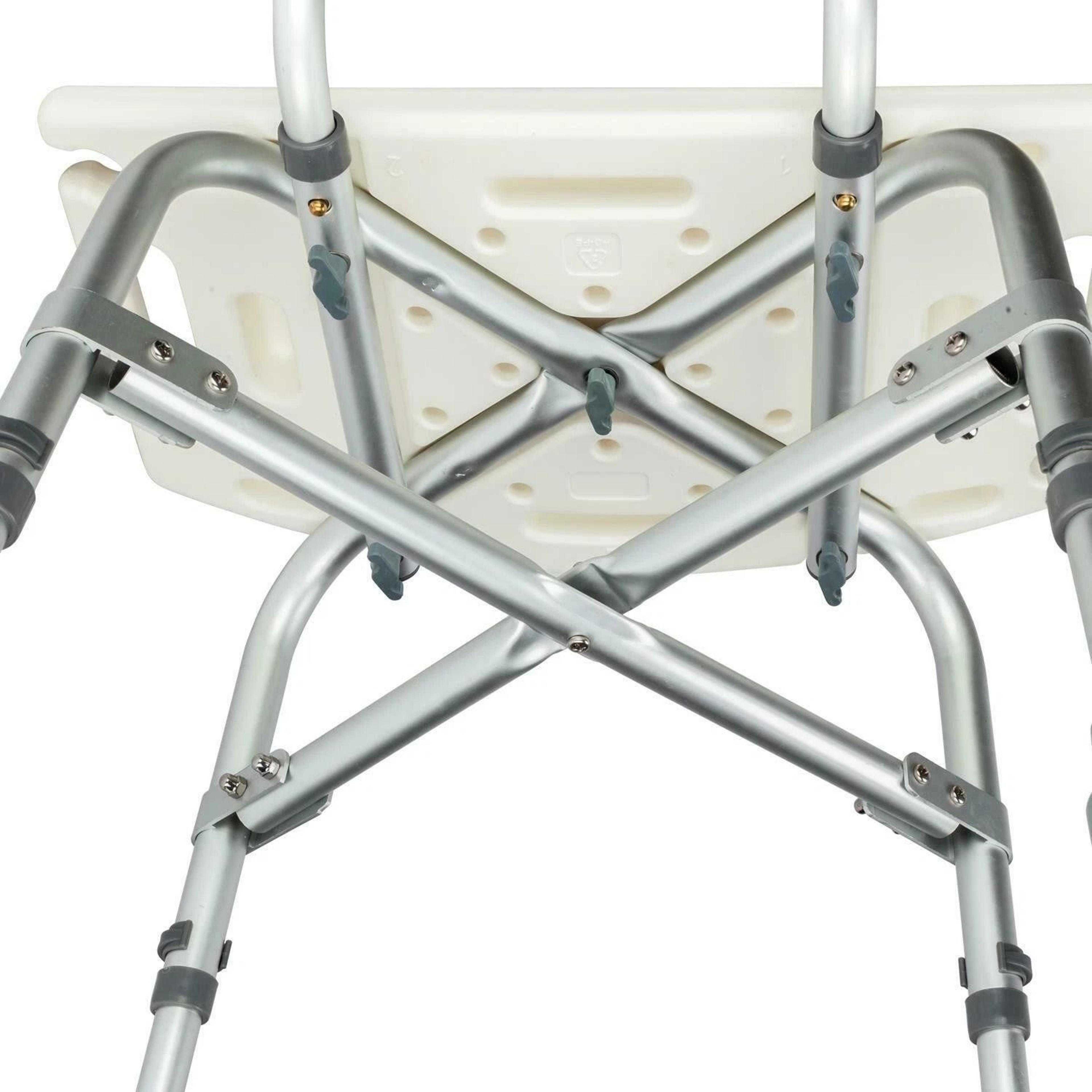 Adjustable Height Bath Shower Chair Bathroom Seat Bench Stool With Backrest 8