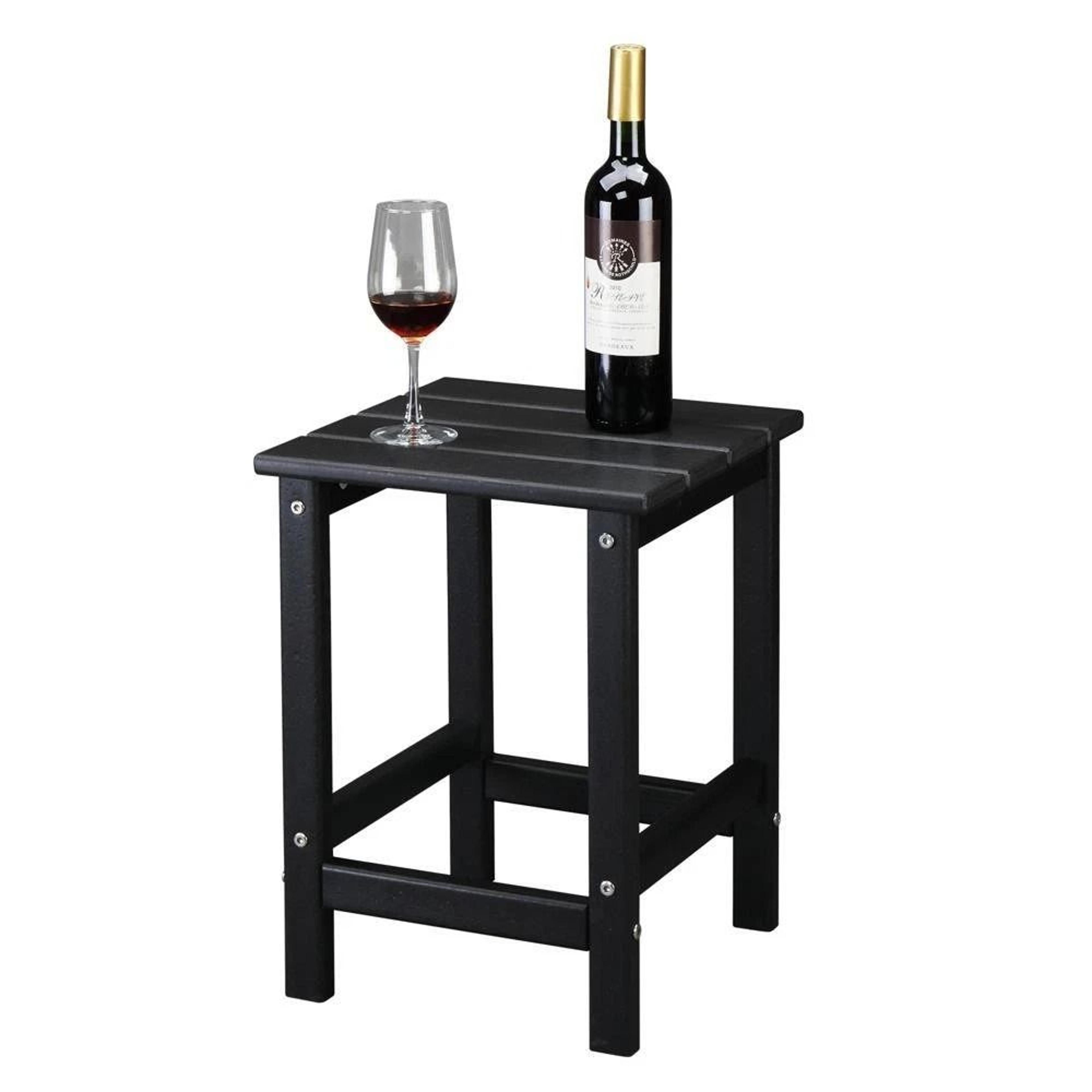 hdpe side corner table for adirondack chair, outdoor patio deck table, stylish and functional addition to your yard