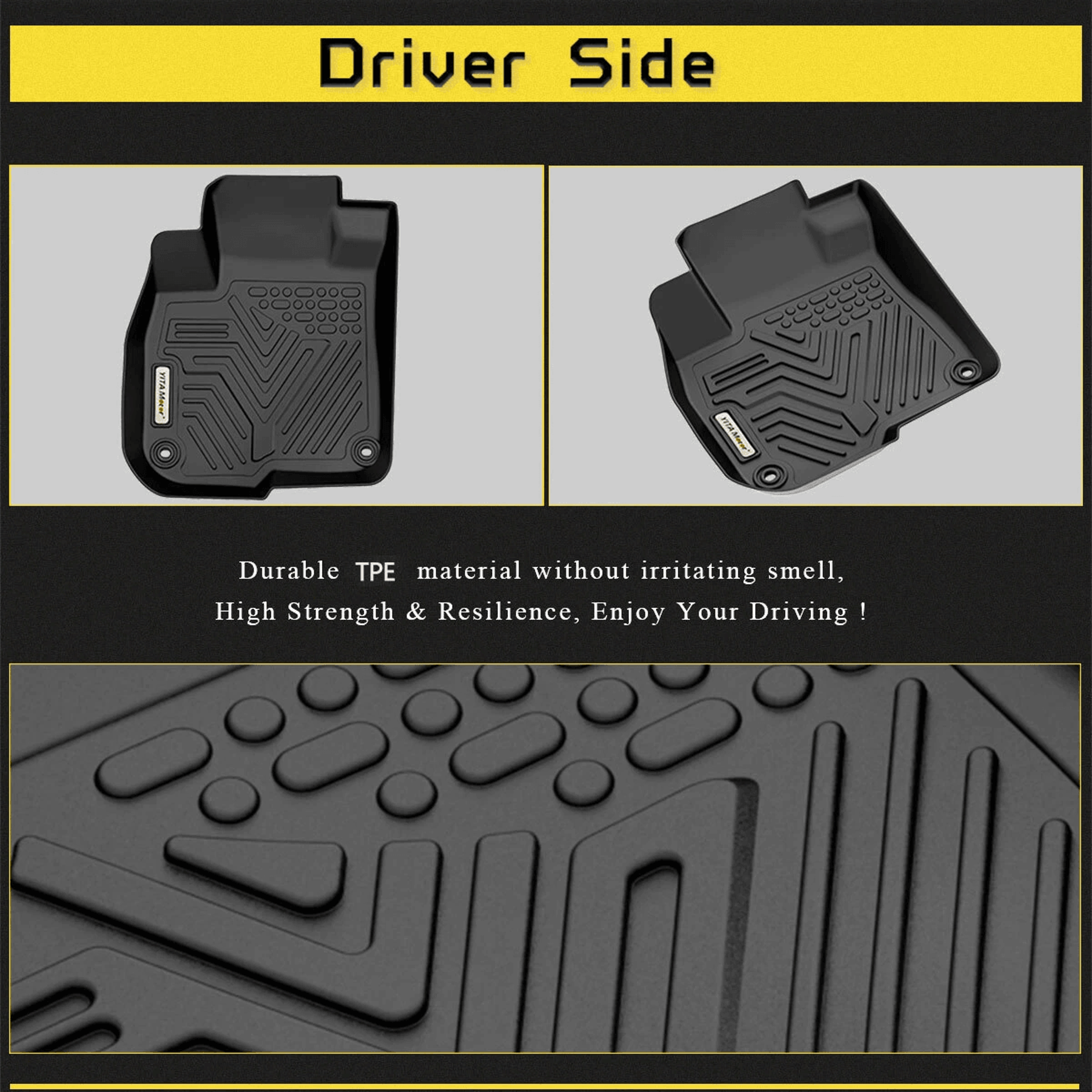 Honda CRV Floor Mats All Weather AntiSlip TPE Liners Heavy Duty Protection For CRV 1