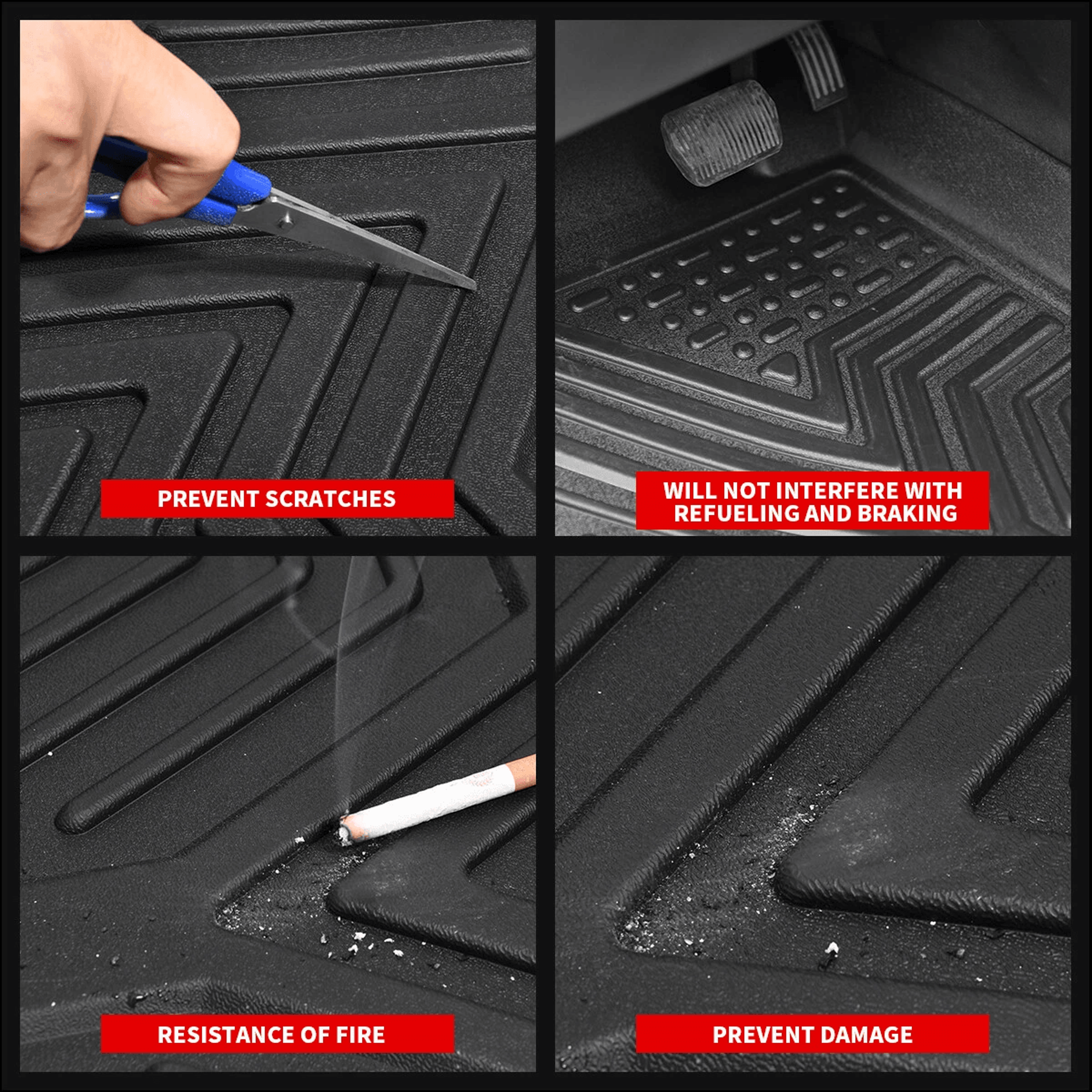 Honda CRV Floor Mats All Weather AntiSlip TPE Liners Heavy Duty Protection For CRV 5