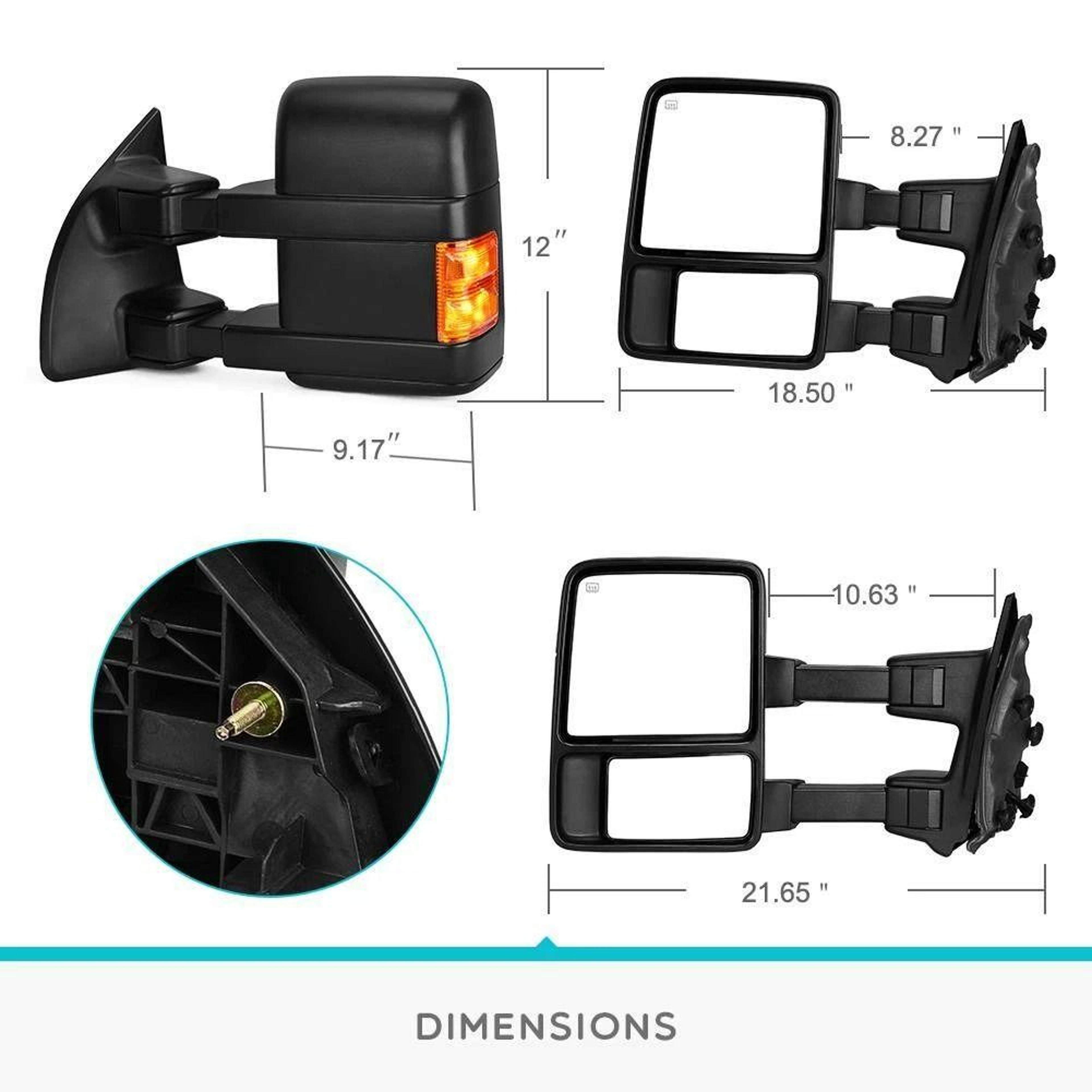 Power Heated Tow Mirror For Driver Side Super Duty Durable  Reliable Towing Accessory 10