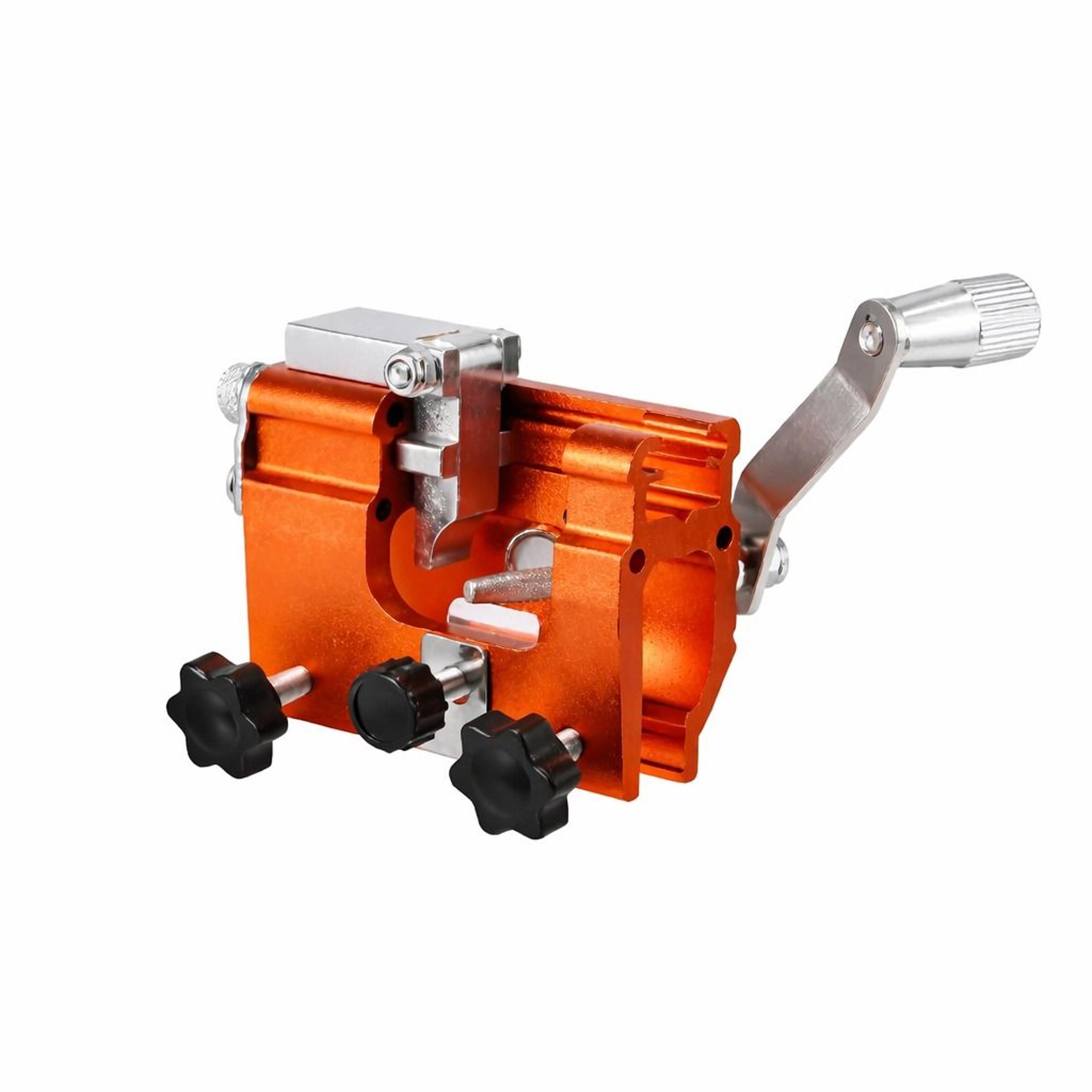 portable chainsaw chain sharpening jig, hand crank timberline sharpener tool set for timely and accurate chainsaw