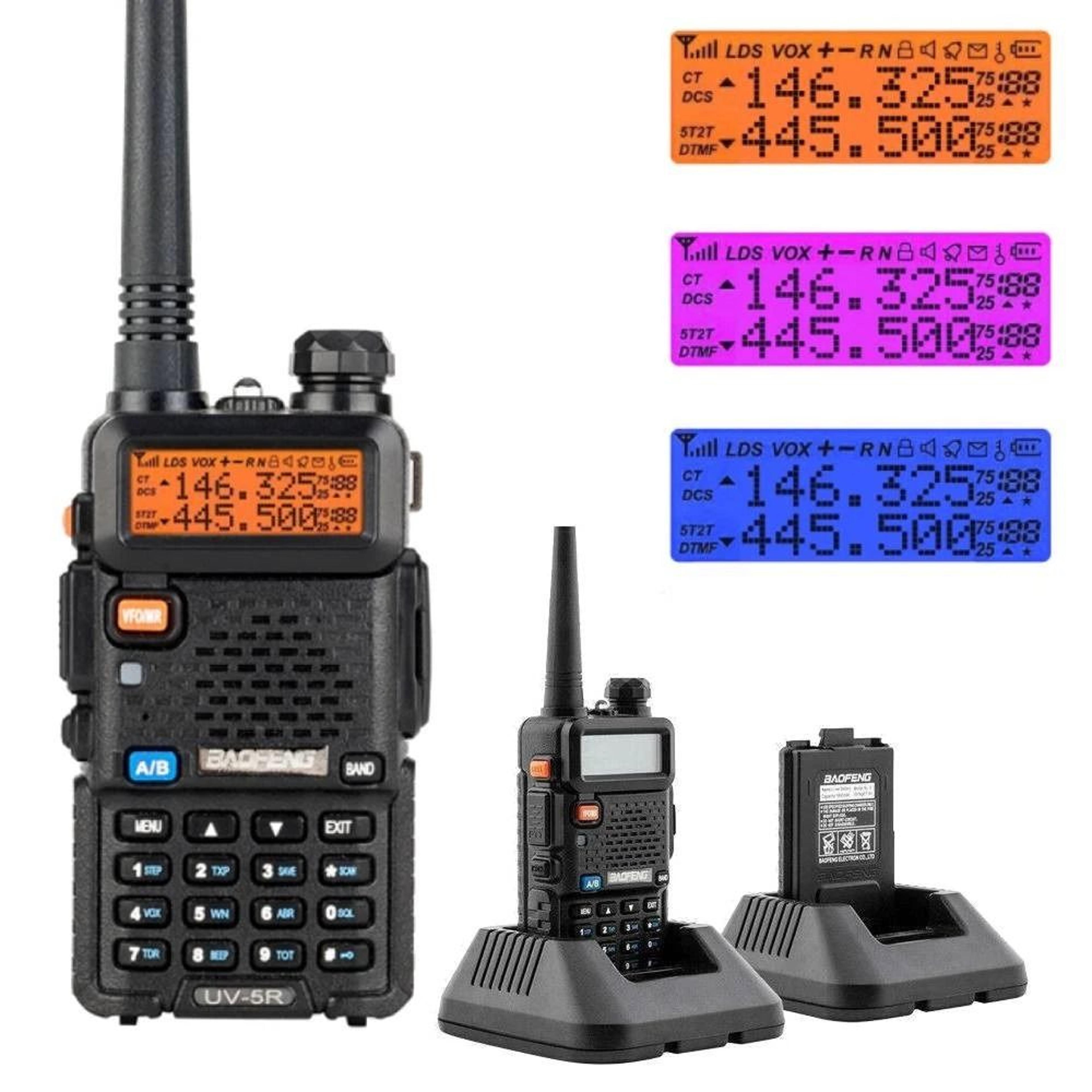 baofeng radio transceiver walkie talkie, uhf vhf dual band, lcd screen