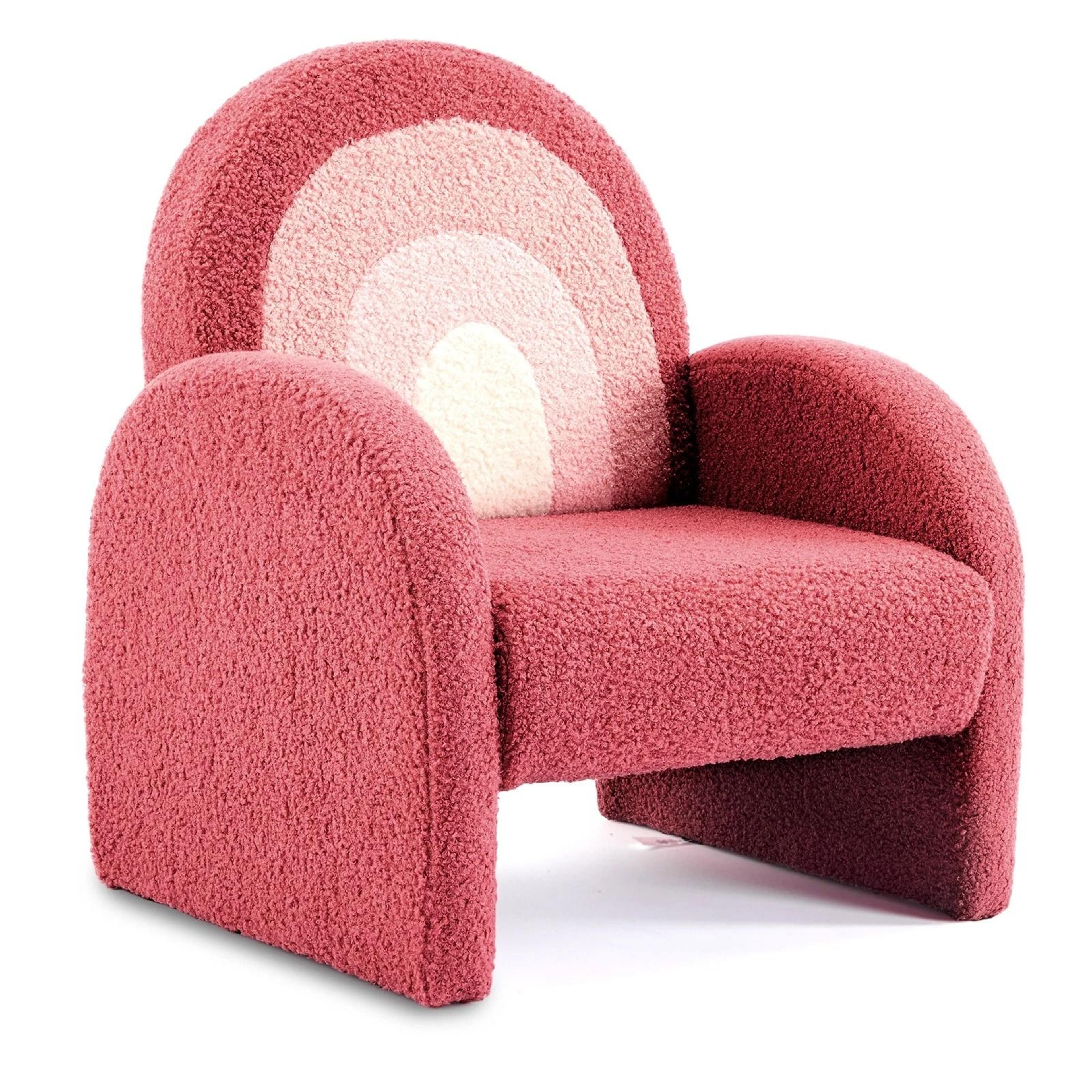 AntiTip Toddler Sofa For Playroom Teddy Fleece Kids Chair With Solid Wood Legs 13