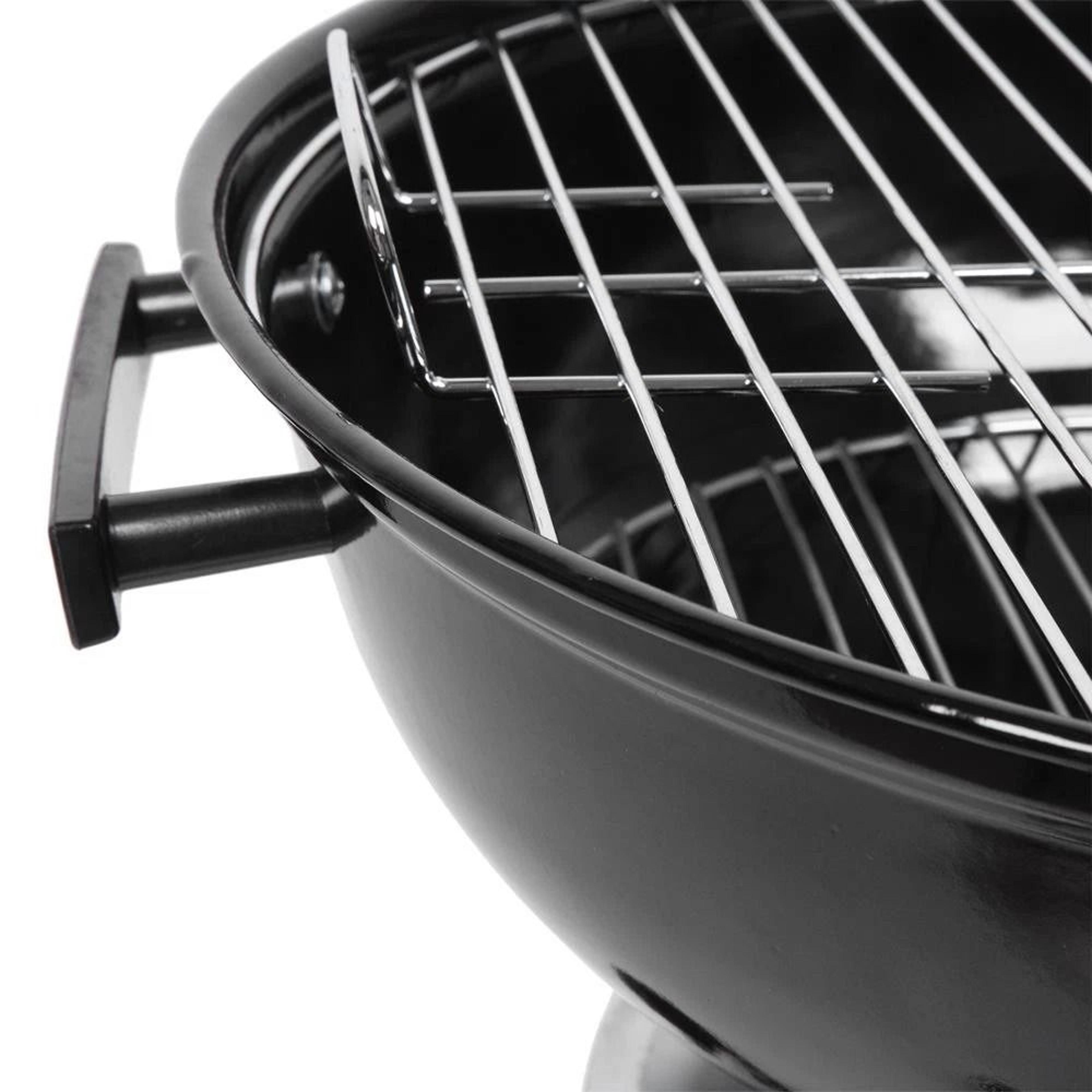 Galvanized Steel Charcoal Grill Apple Shaped Premium Grill High Quality Black Patio Cooker 5