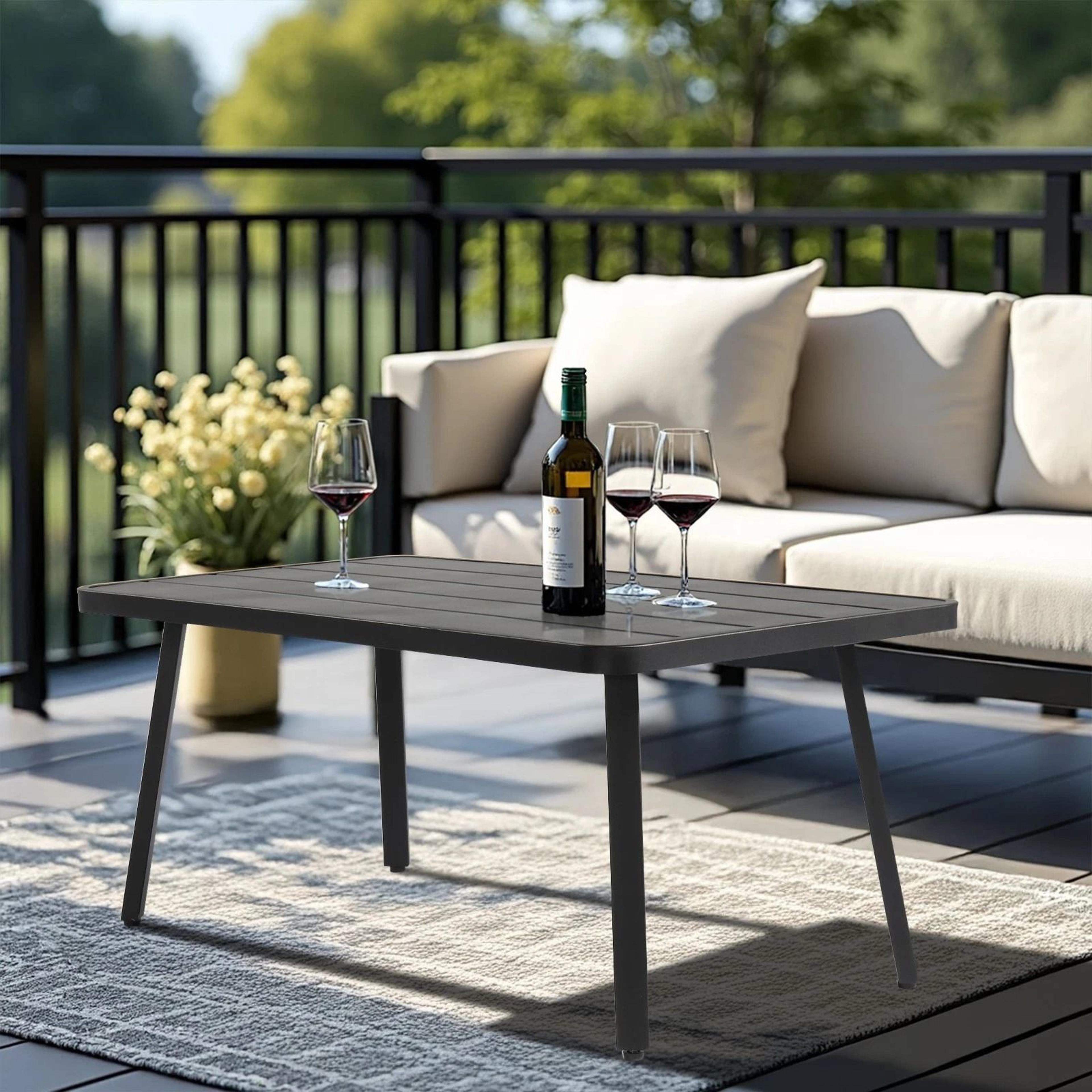 Weather Resistant Steel Patio Side Table For Balcony Porch Outdoor Side Table Weather Resistant Ste 1