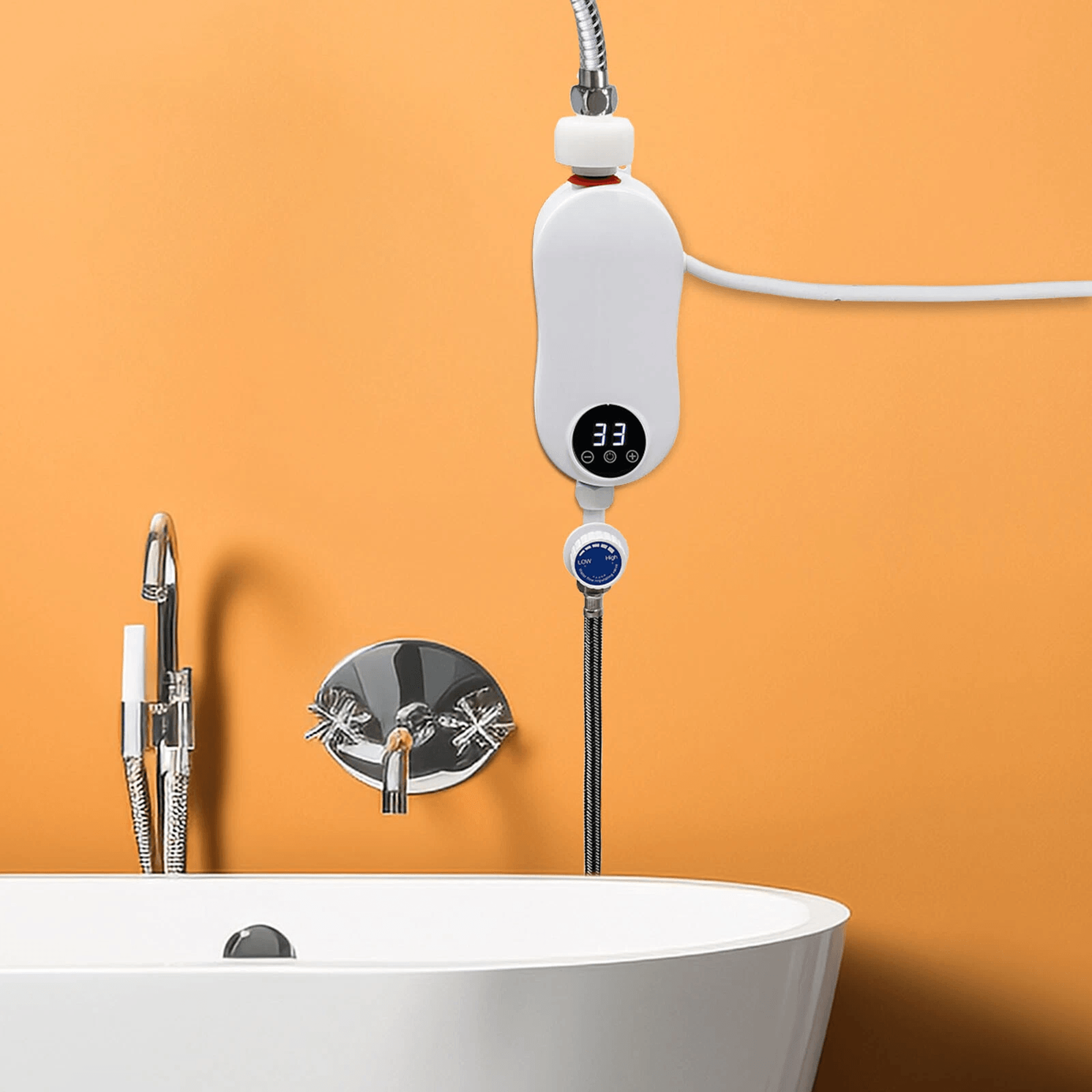 Tankless Electric Shower Instant Hot Water Heater With Shower Head 1