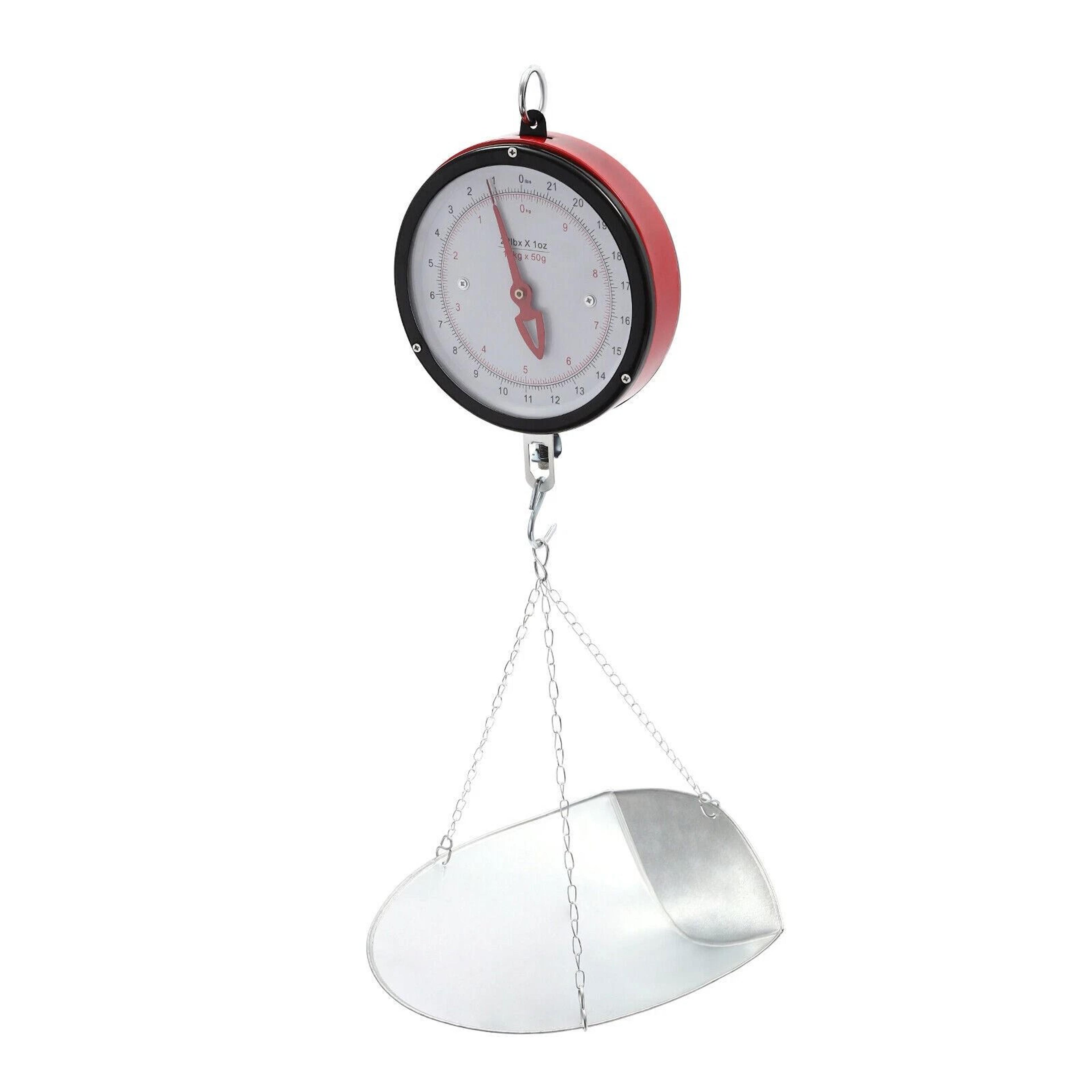 Mechanical Hanging Scale For Kitchen DoubleSided Dial With ScoopChain 16