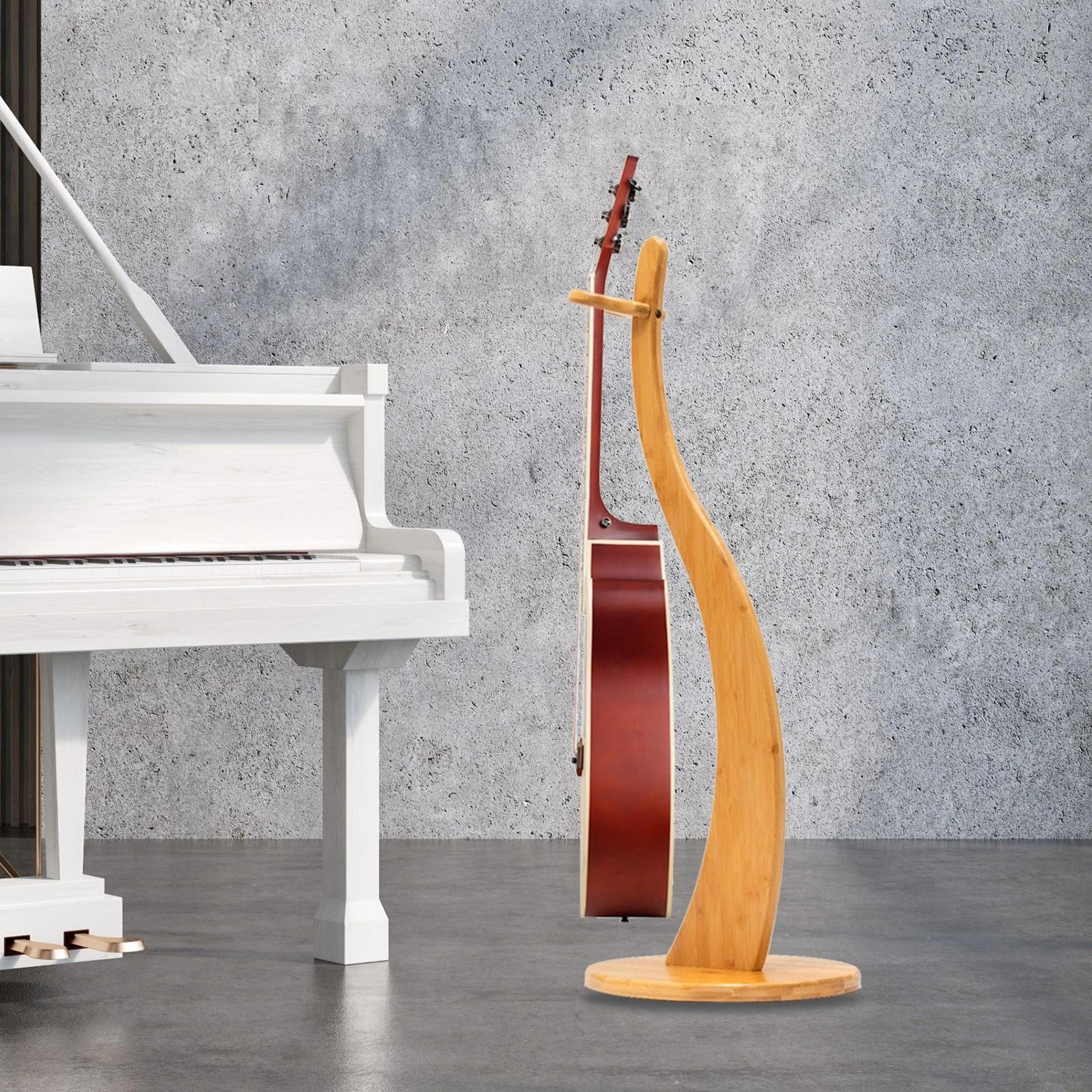 Guitar Floor Stand Bamboo Stand For Ukulele And Guitar Support 9