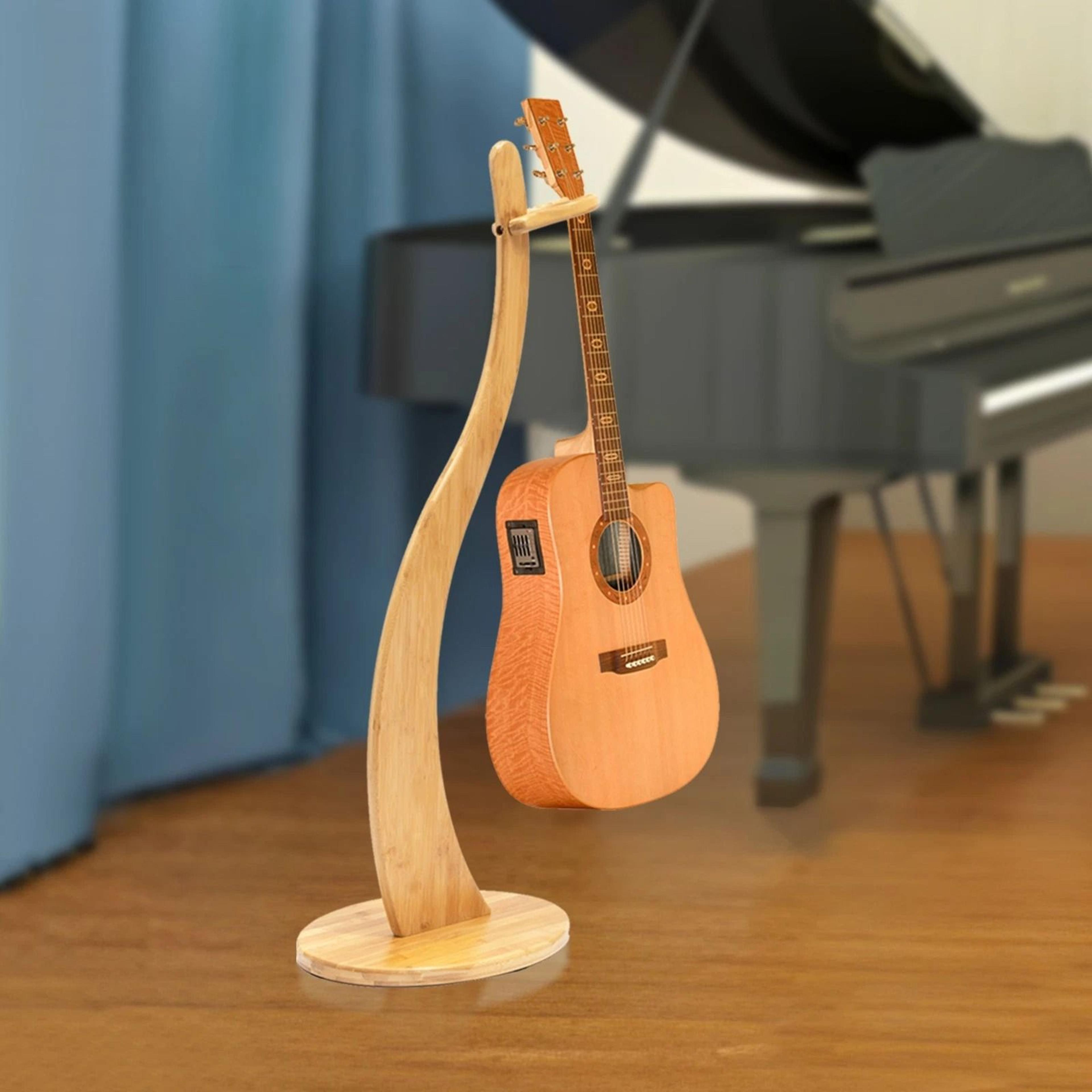 Guitar Floor Stand Bamboo Stand For Ukulele And Guitar Support 2