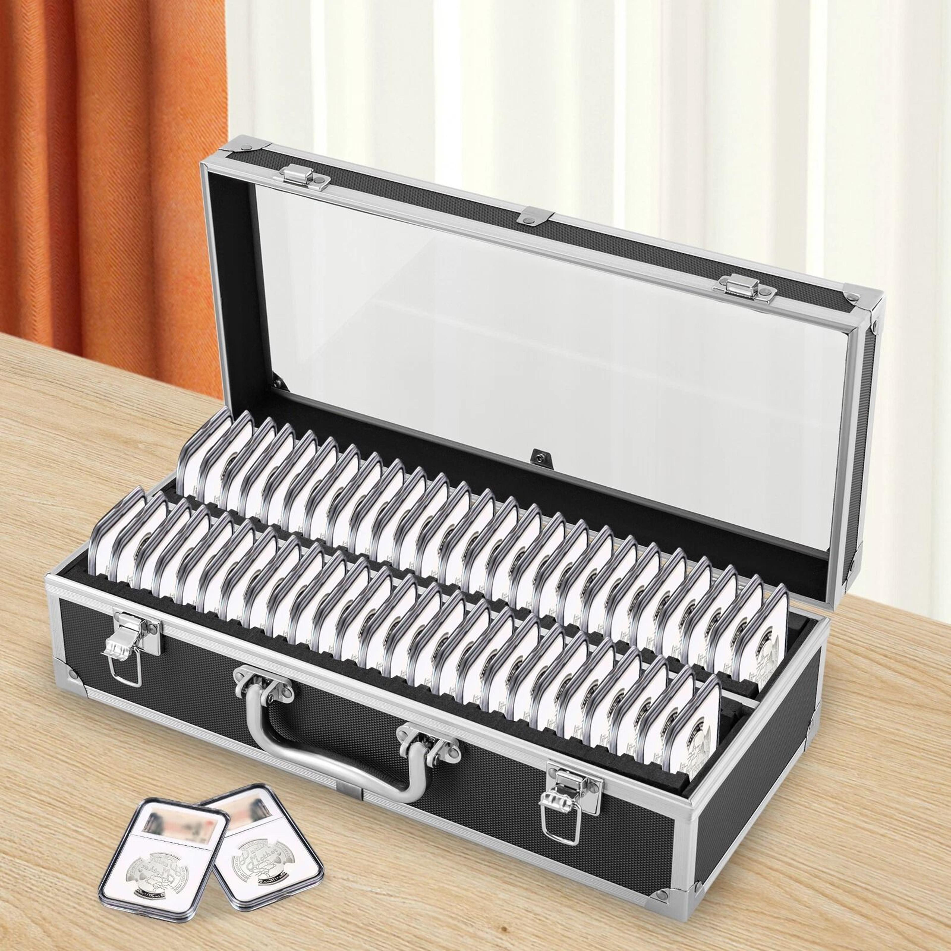 display & storage box for ngc anacs certified coin holders slabs