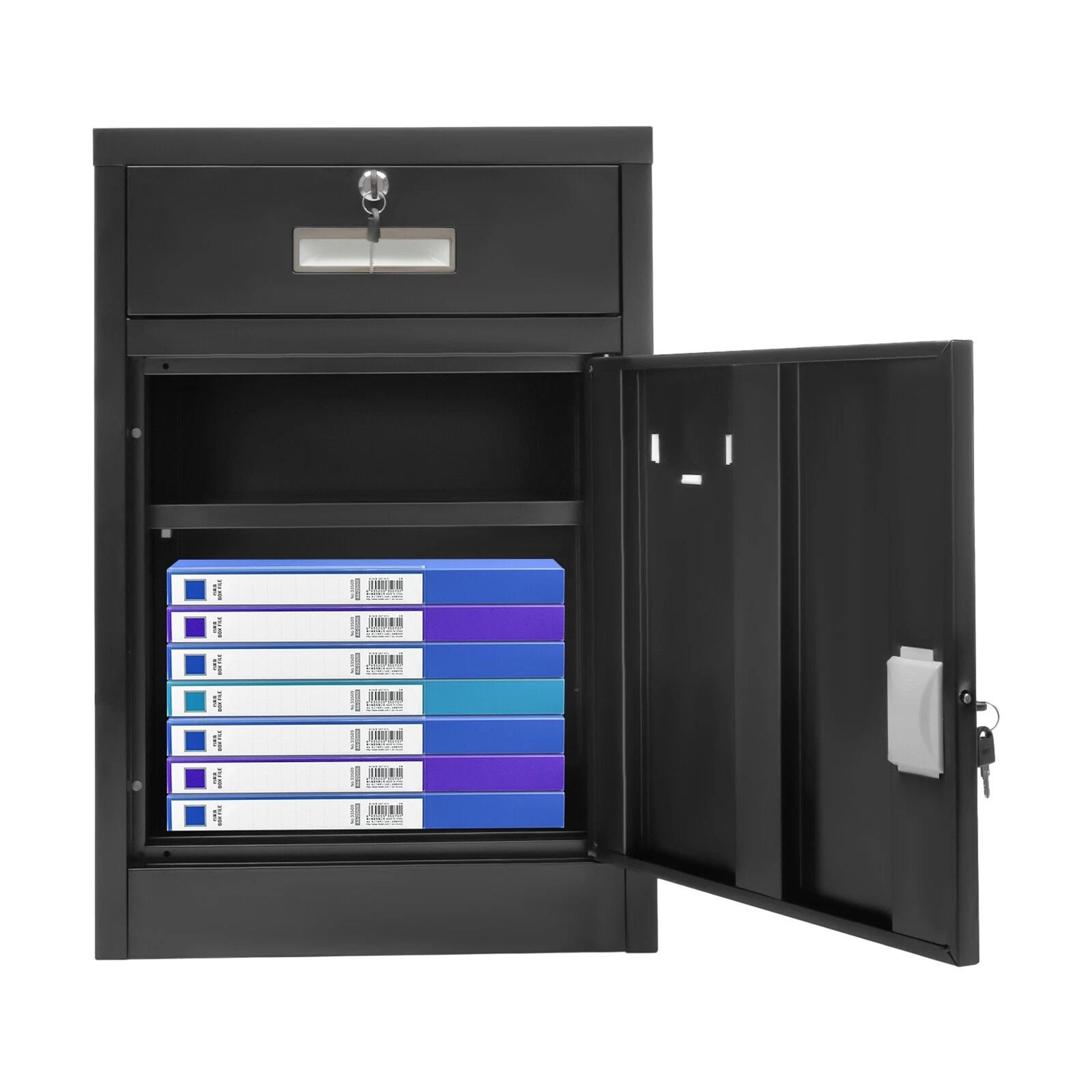 Metal 1 Drawer Filing Cabinet With Lock Vertical File Storage Cabinet For Office 10