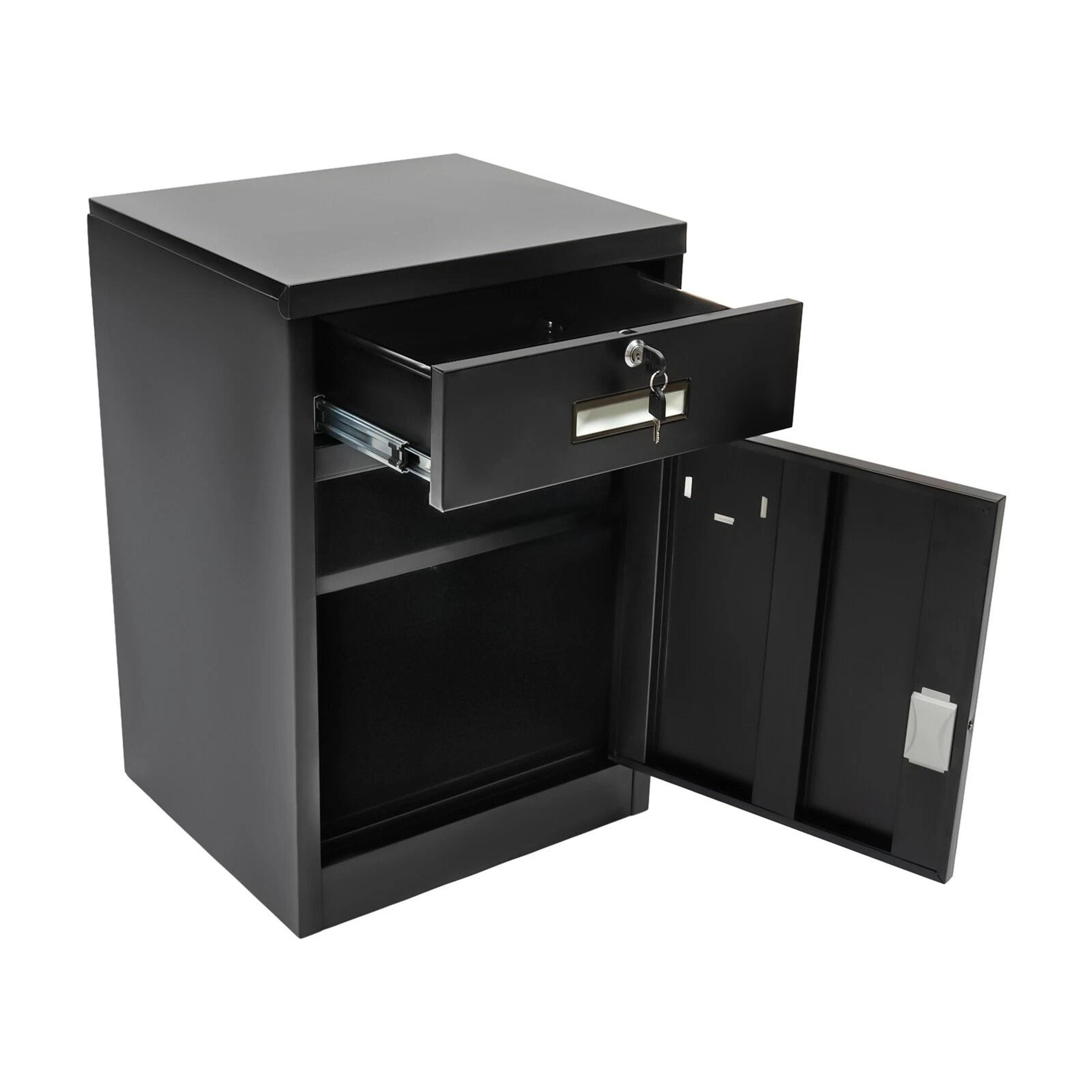 Metal 1 Drawer Filing Cabinet With Lock Vertical File Storage Cabinet For Office 11