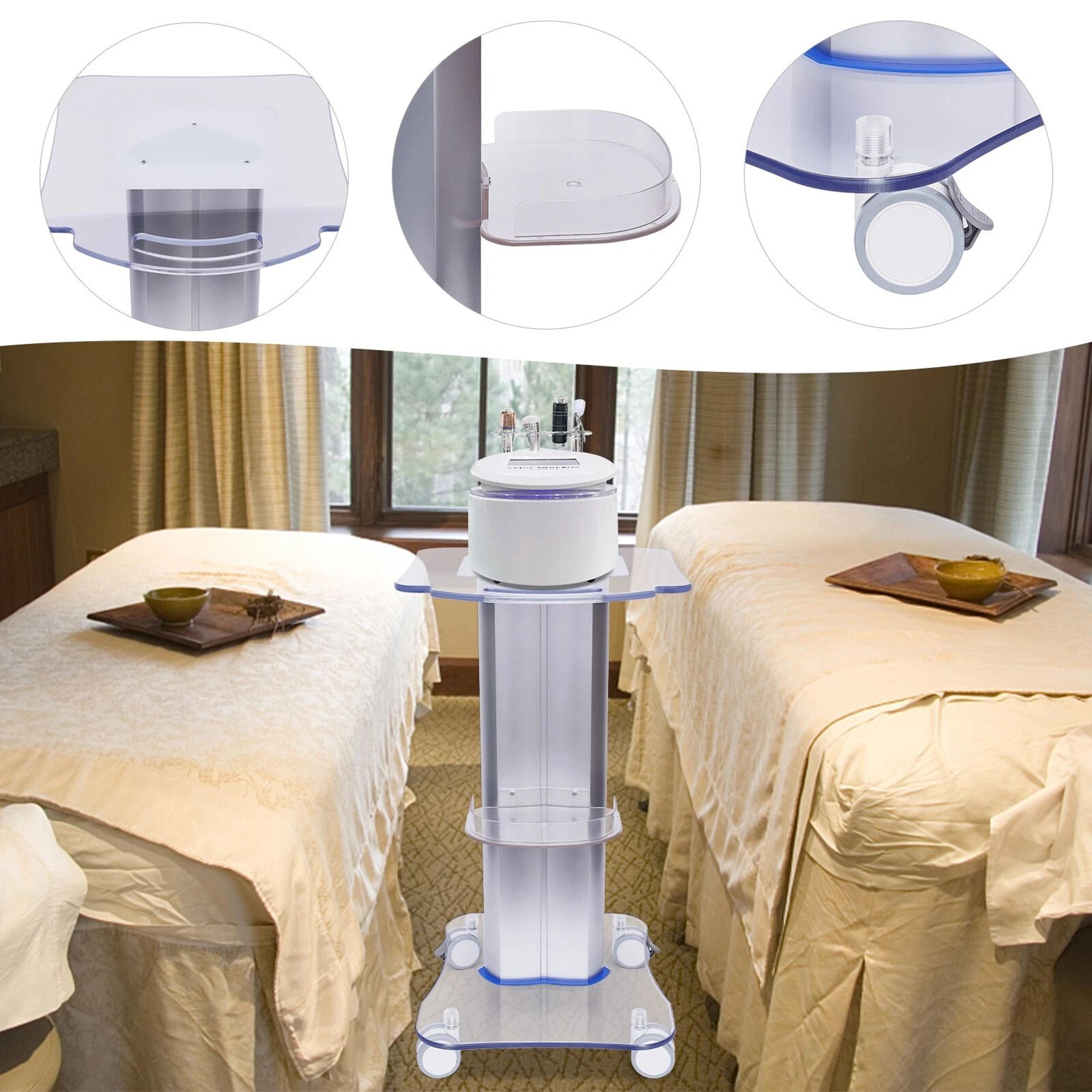 Beauty Salon Rolling Trolley Cart SPA Storage Equipment Organizer Stand 5