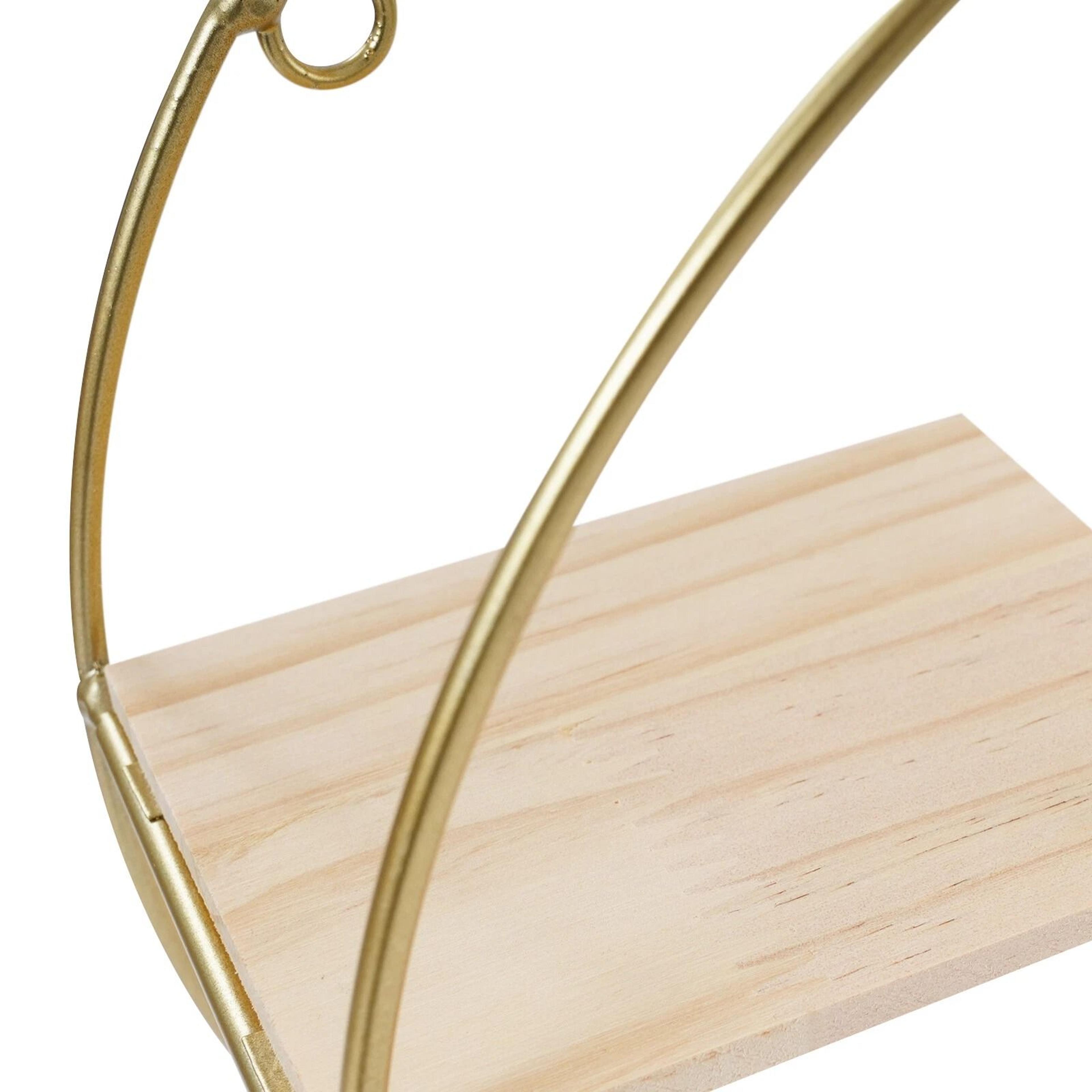 Storage Display Rack 3tier Round Moon Wall Mounted Shelf 3