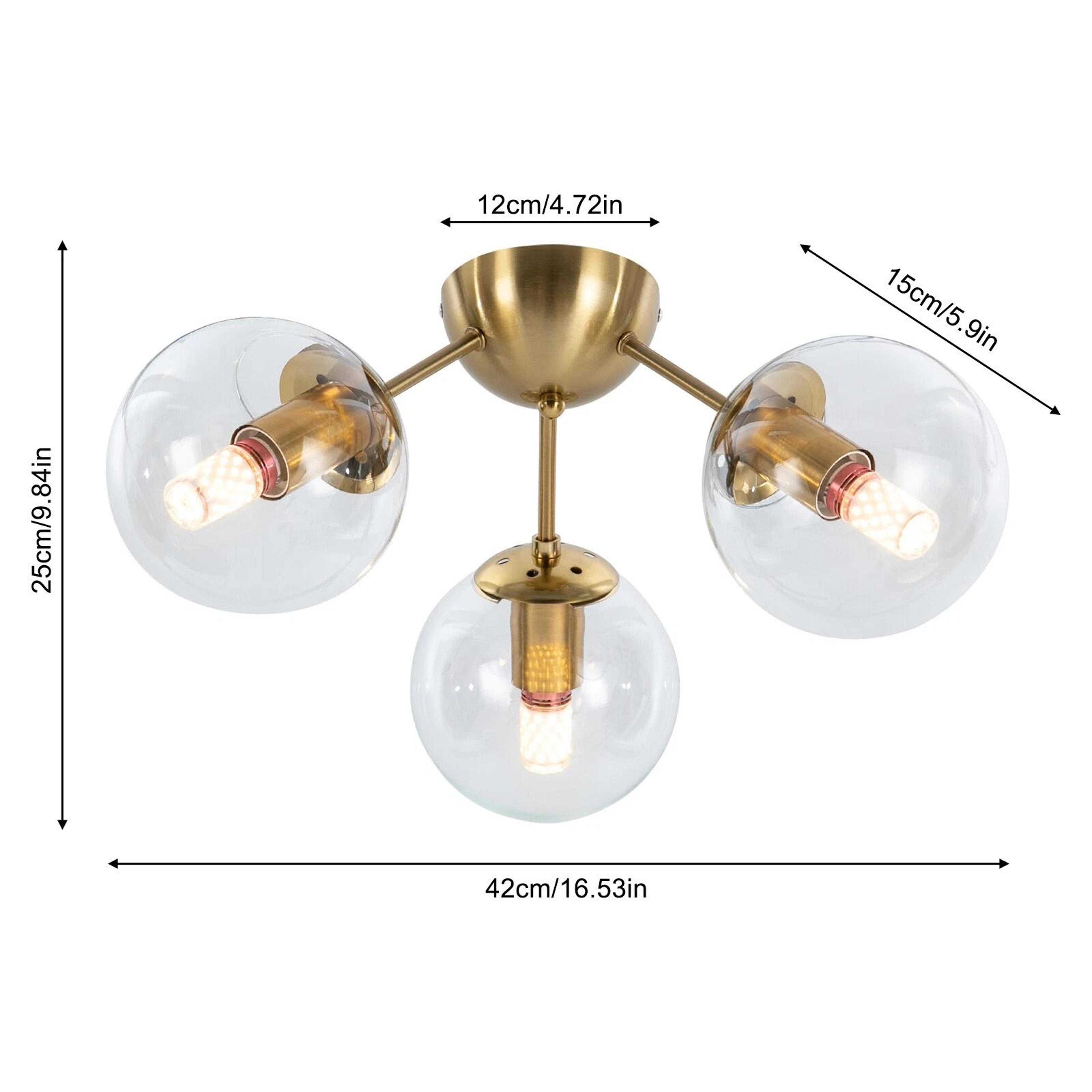 Ceiling Light Gold Chandeliers Flush Mount Ceiling Lamp Modern Lighting Fixture 7