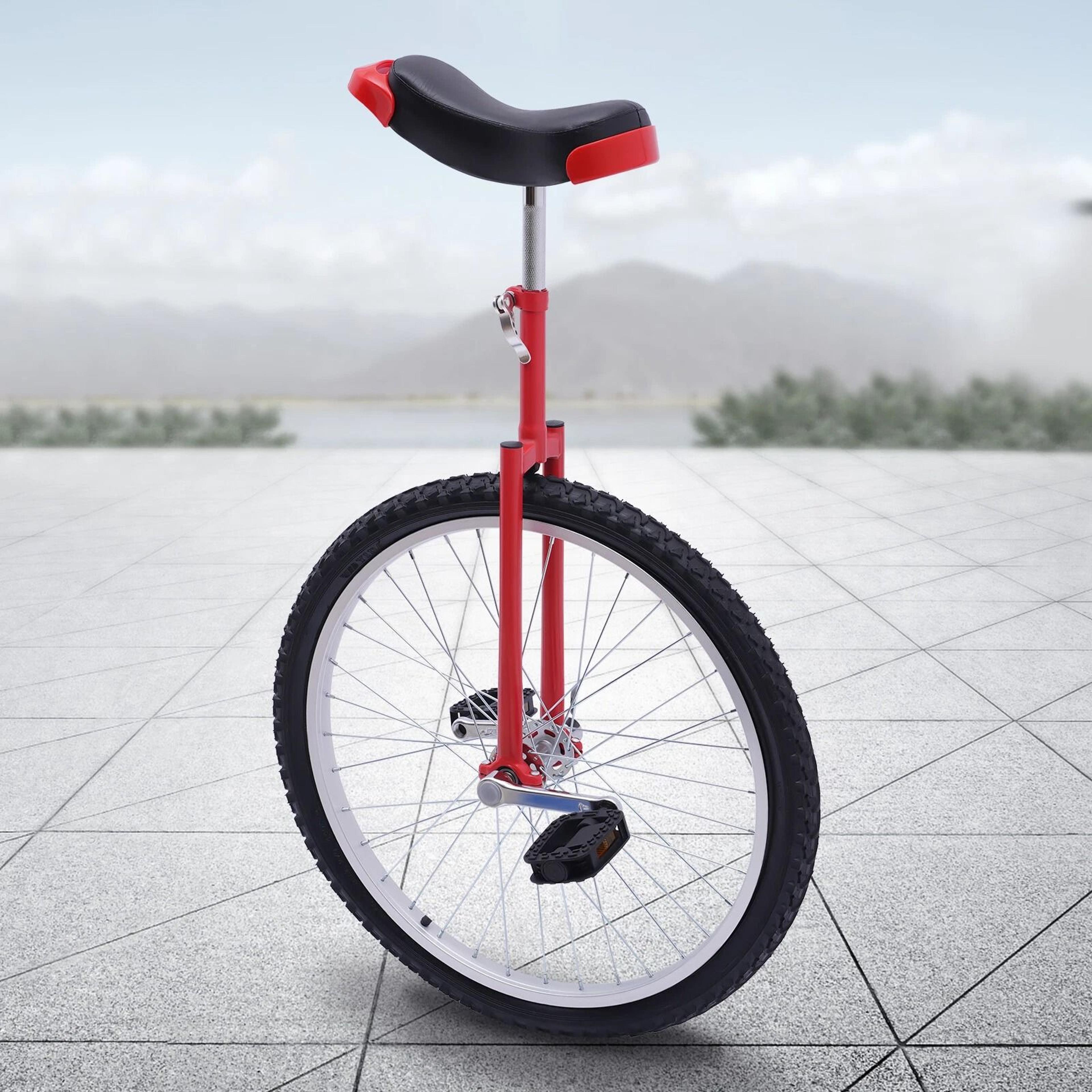 Sports Wheel Unicycle With Thickened Steel Pipe Adjustable Seat 14
