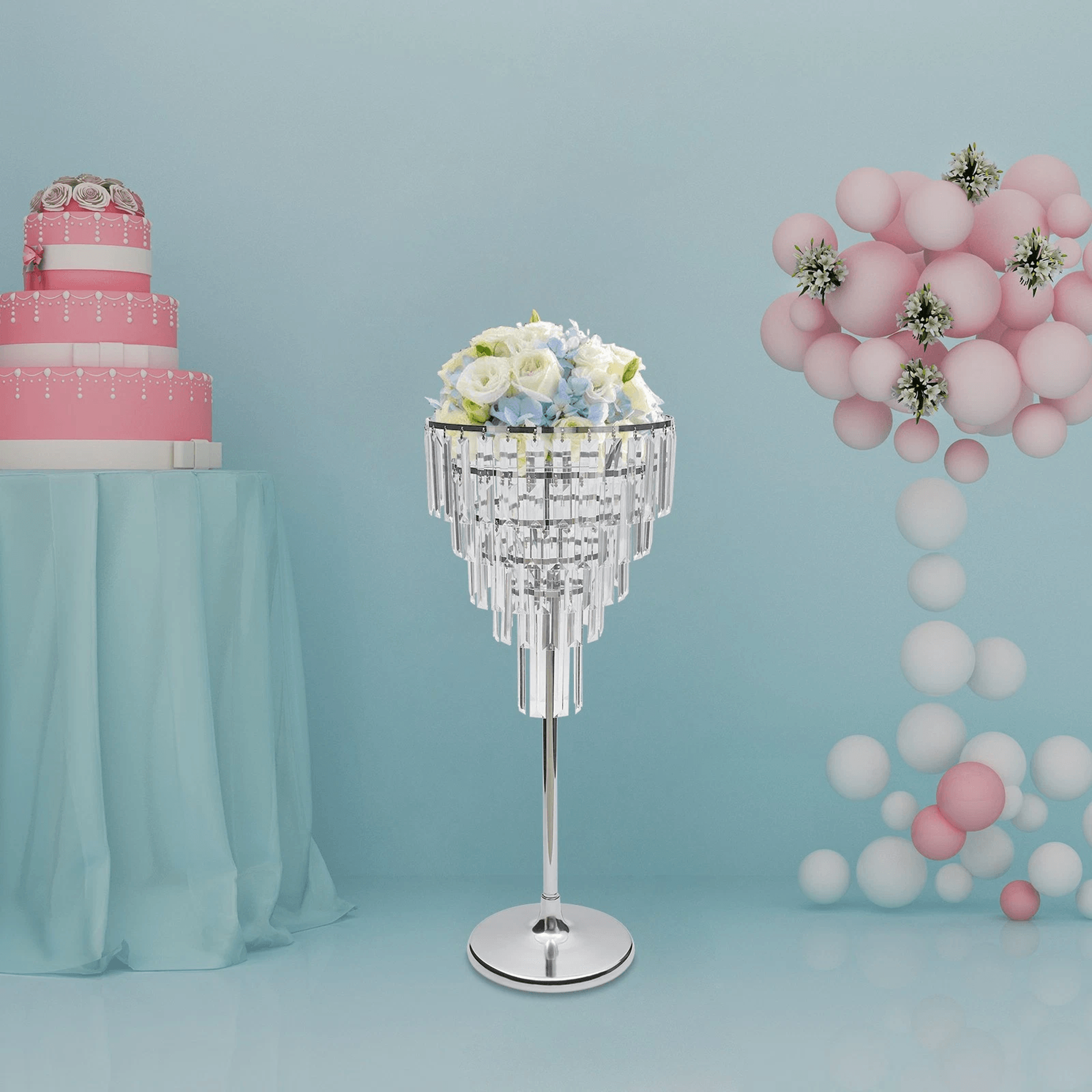 Round Flower Rack Holder 5Tier Flower Stand For Stylish Flower Arrangement Decoration 4