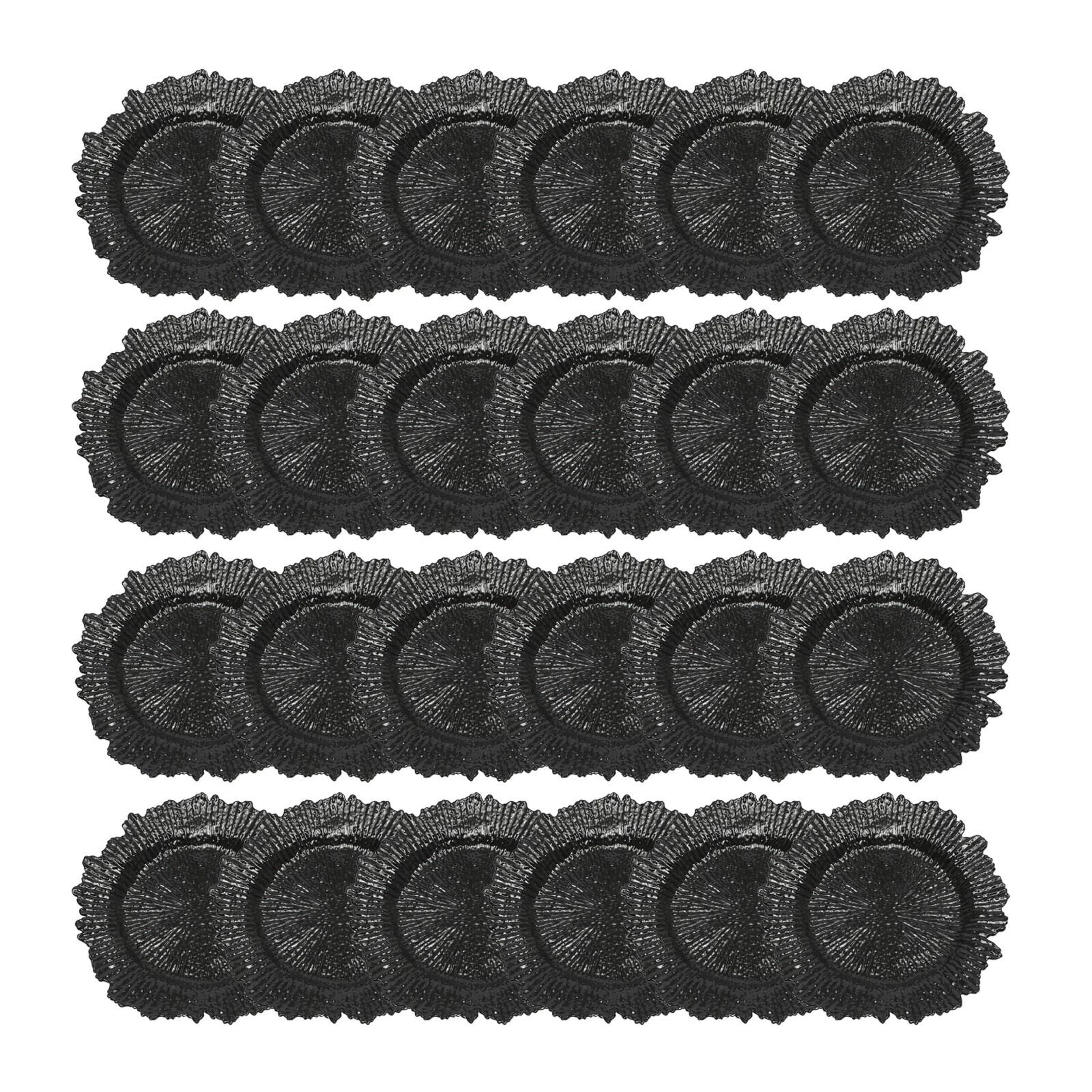 Round Plastic Reef Plates Modern Charger Plates Dinner Plates 8
