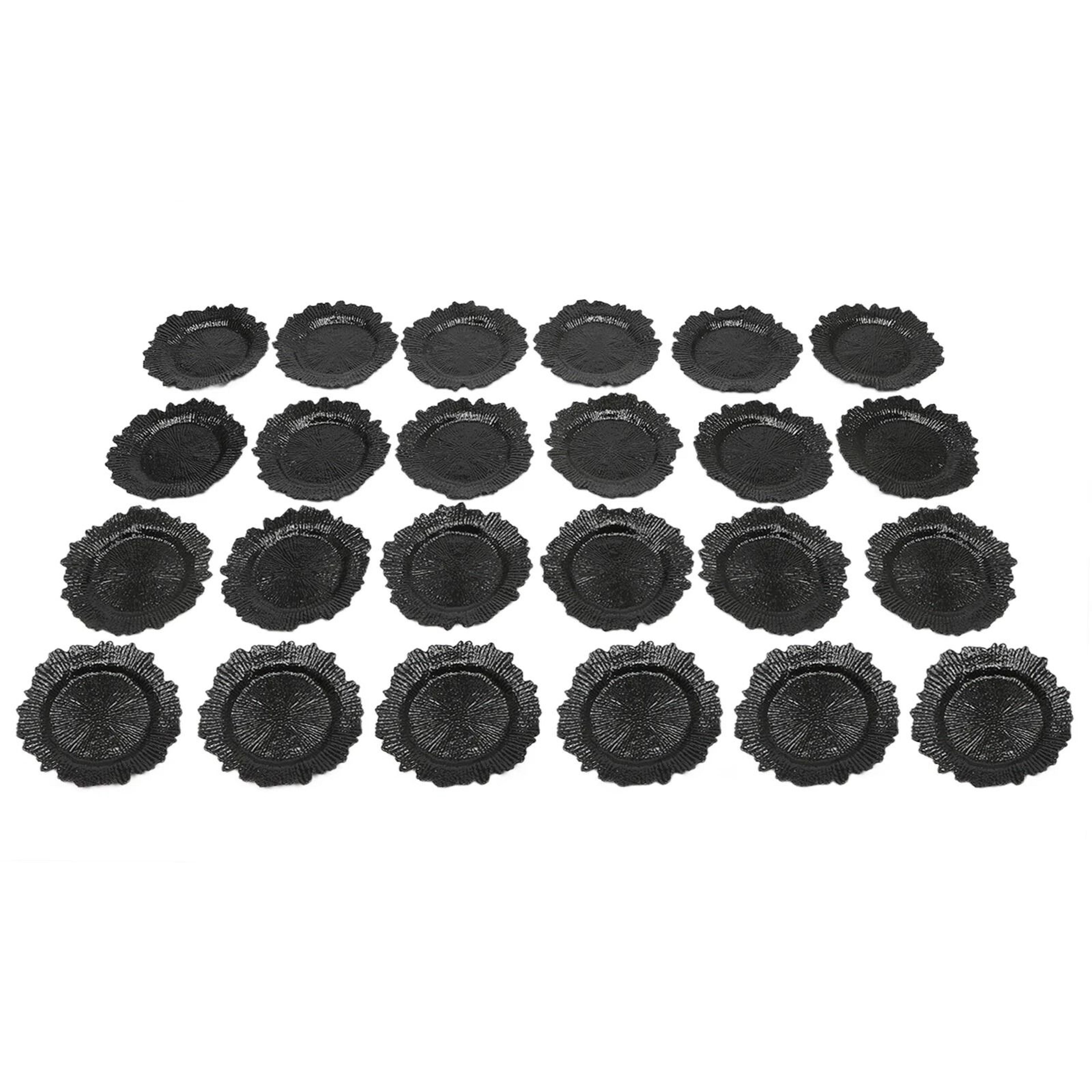 Round Plastic Reef Plates Modern Charger Plates Dinner Plates 6