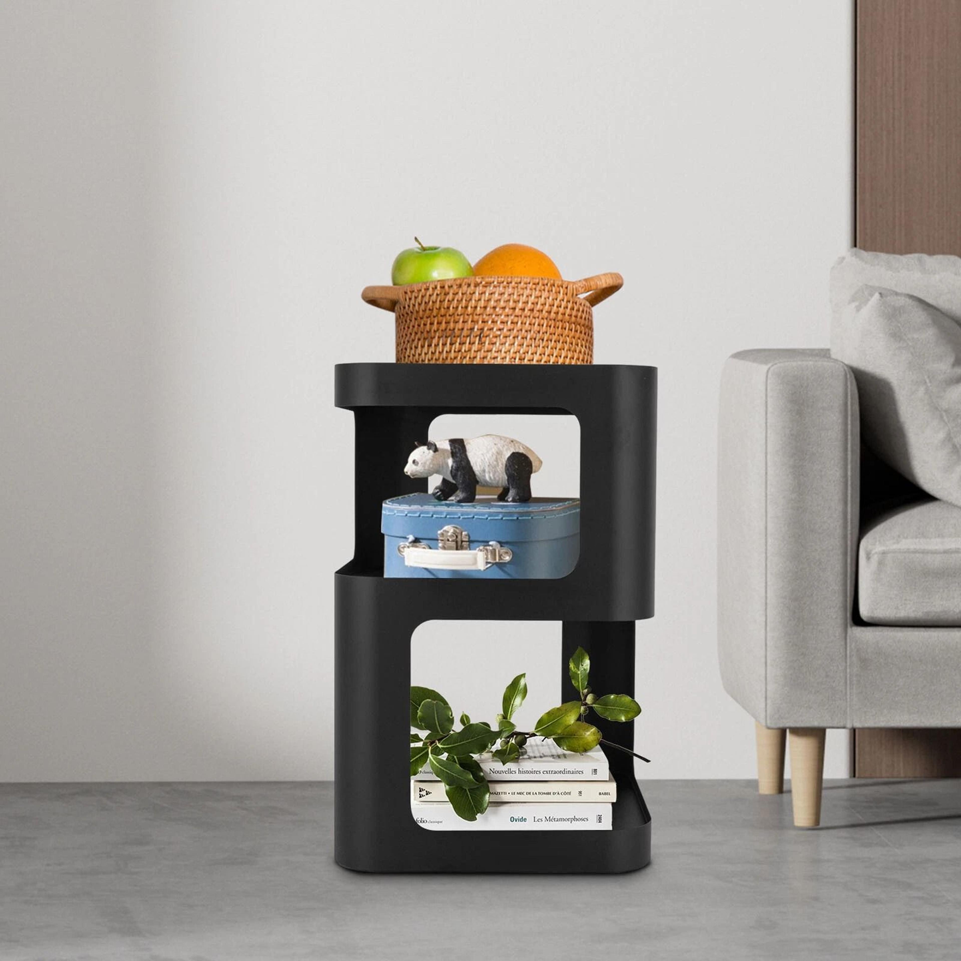 storage organizer, 3-tier coffee table side table for sofa and bedside
