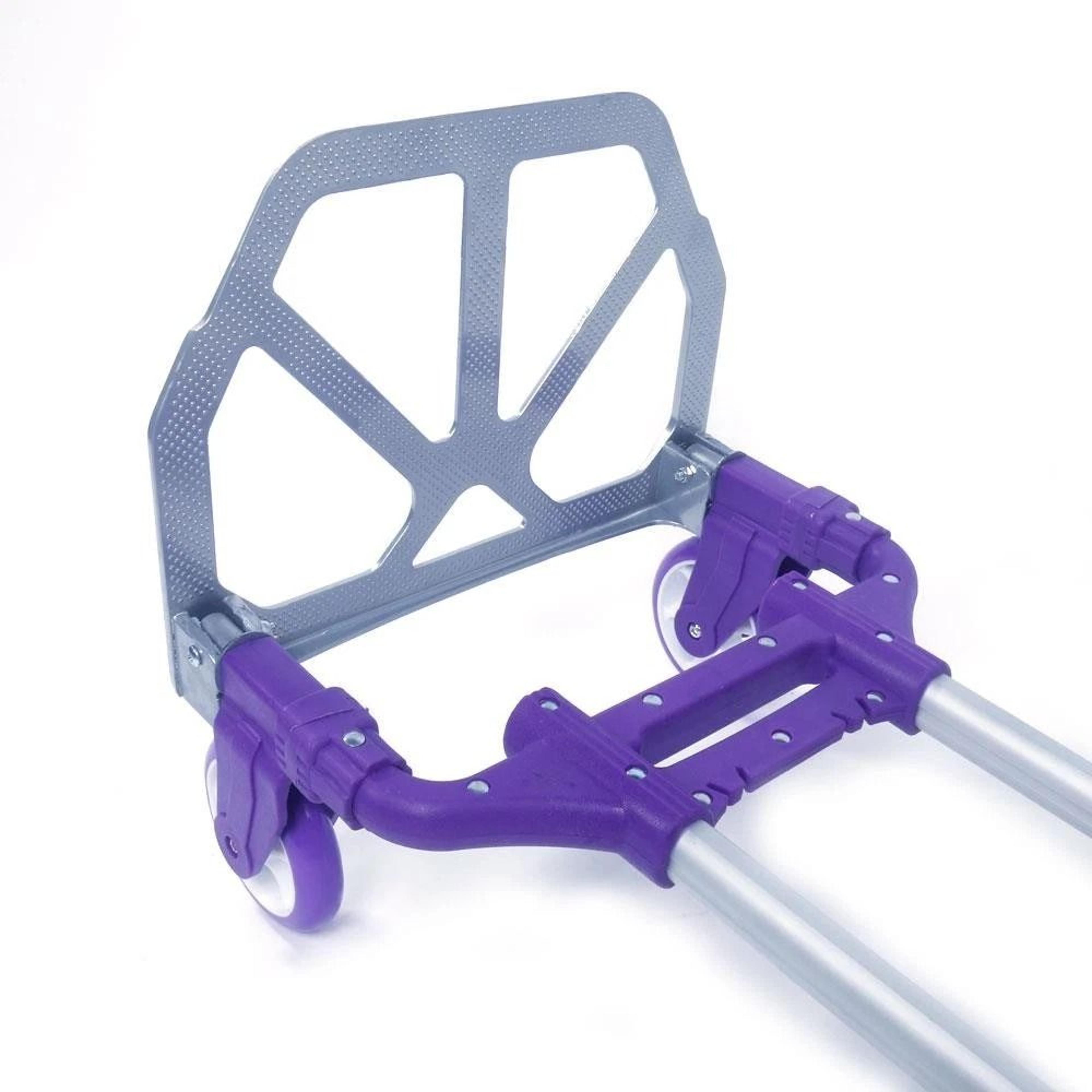 Folding Luggage Cart Dolly Collapsible Trolley Push Hand Truck With Bungee Cord 4