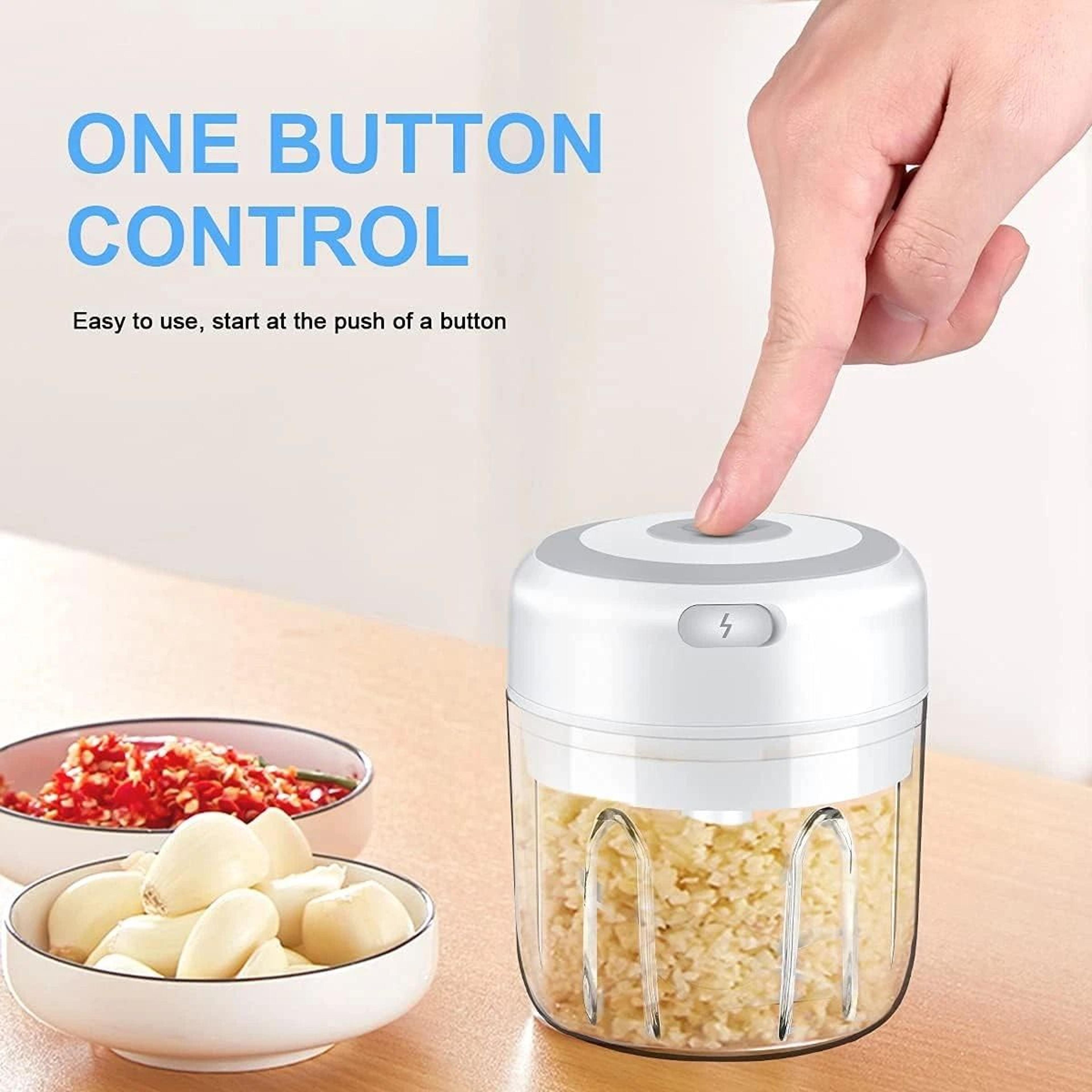 Electric Garlic Press Meat Mincer Chopper For Chili Onion Fruits 8
