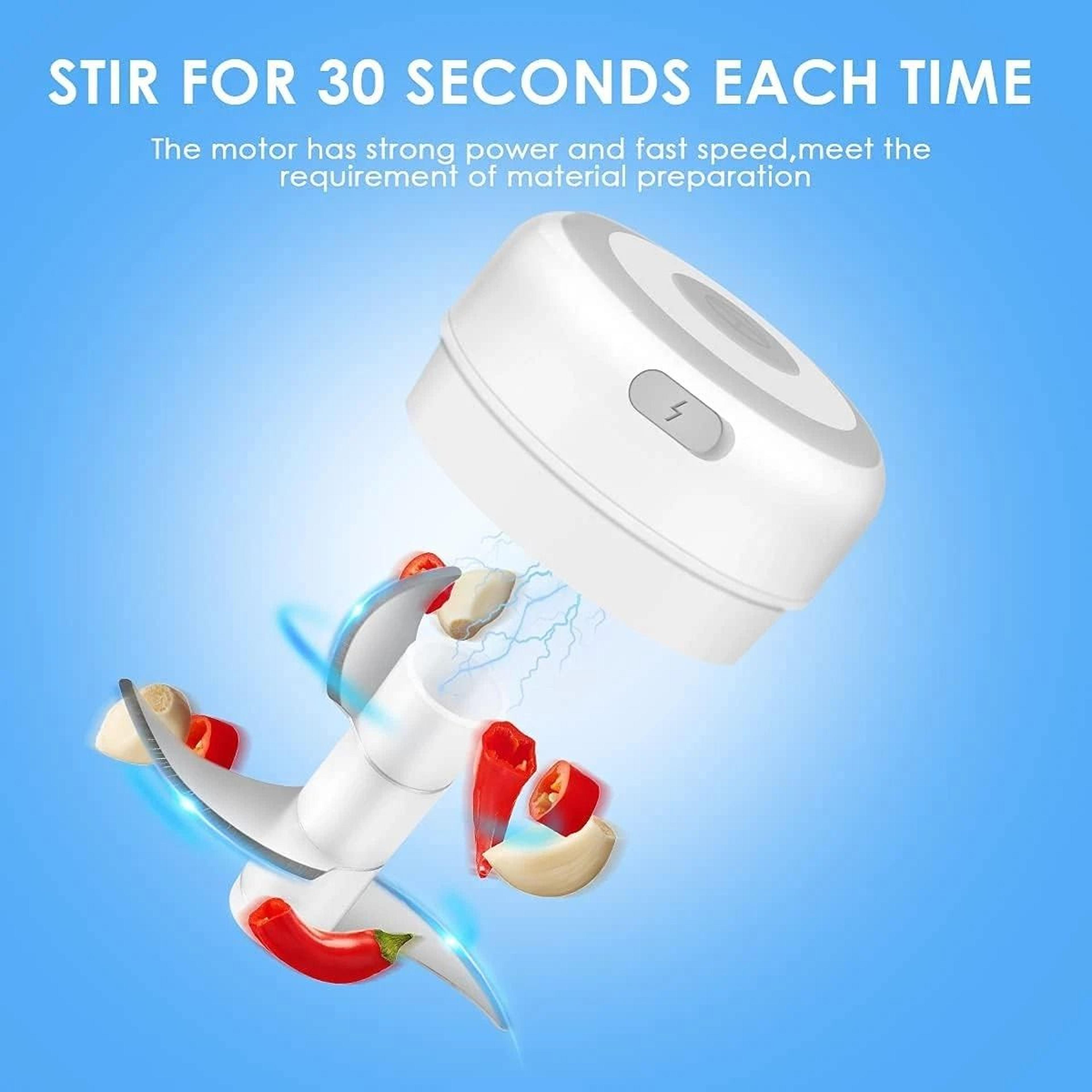 Electric Garlic Press Meat Mincer Chopper For Chili Onion Fruits 10