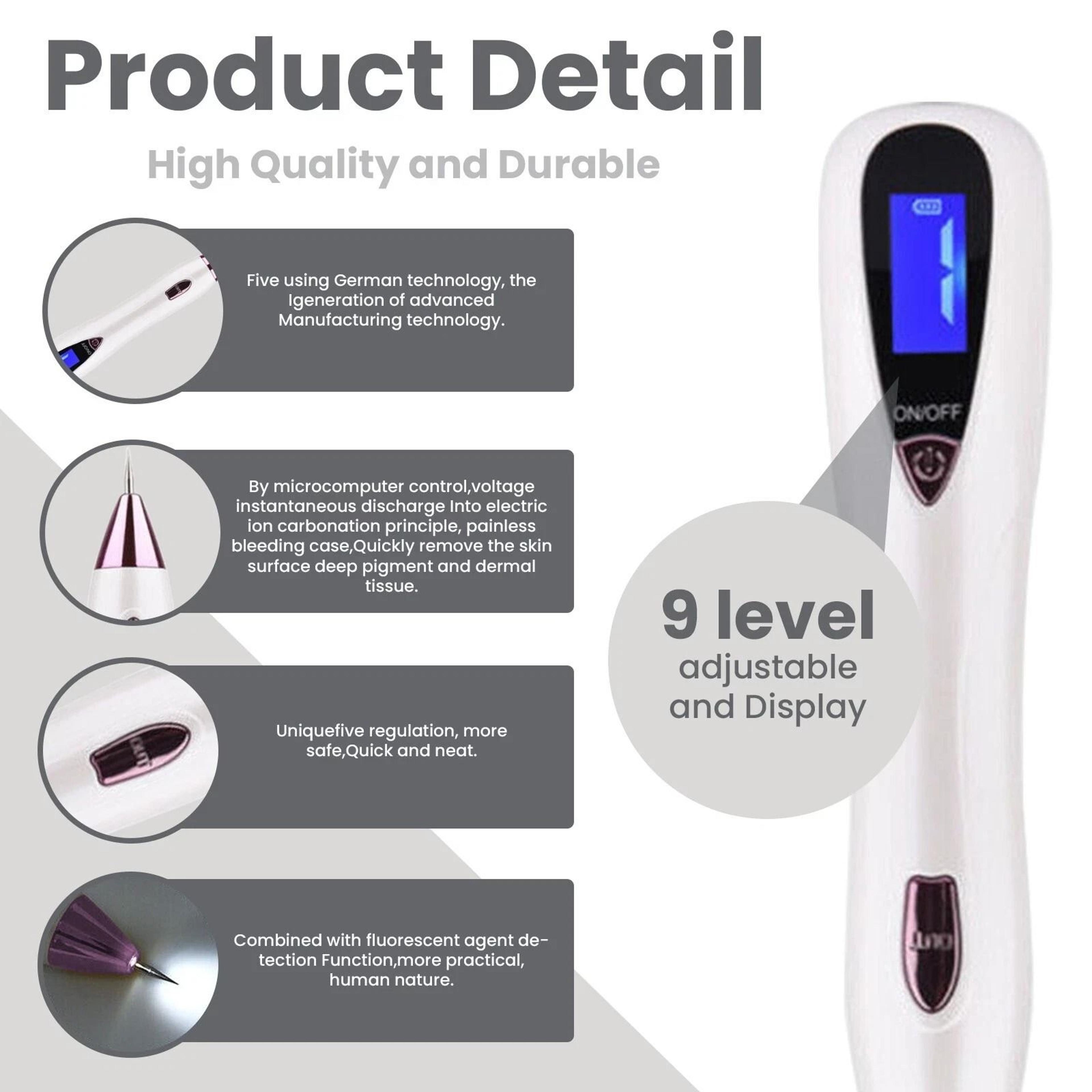 Plasma Pen AntiAging Treatment Tattoo  Wart Remover Skin Tag Solution 7