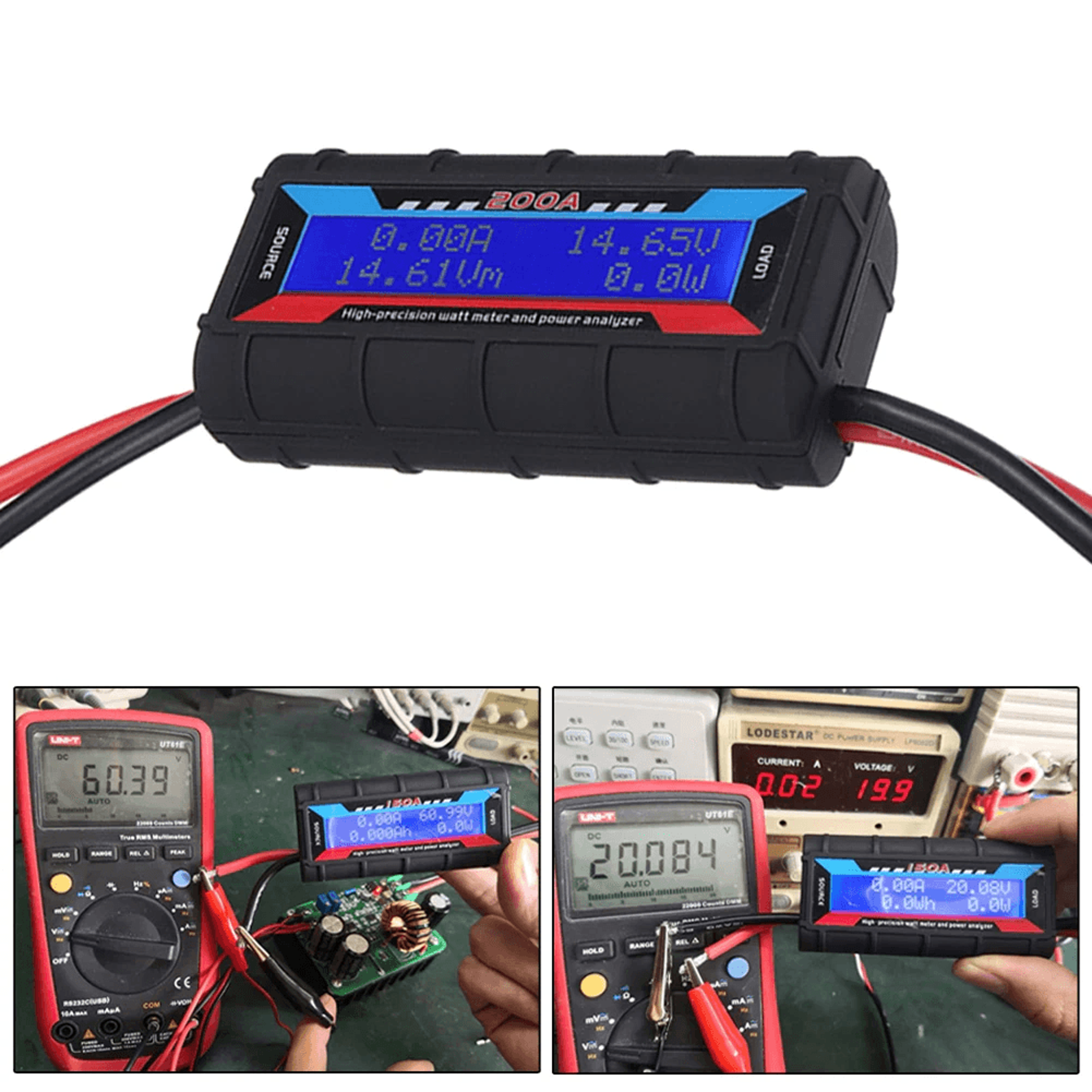 LCD Volt Amp Meter Analyzer DC Digital Monitor For RC Battery Solar Power 5