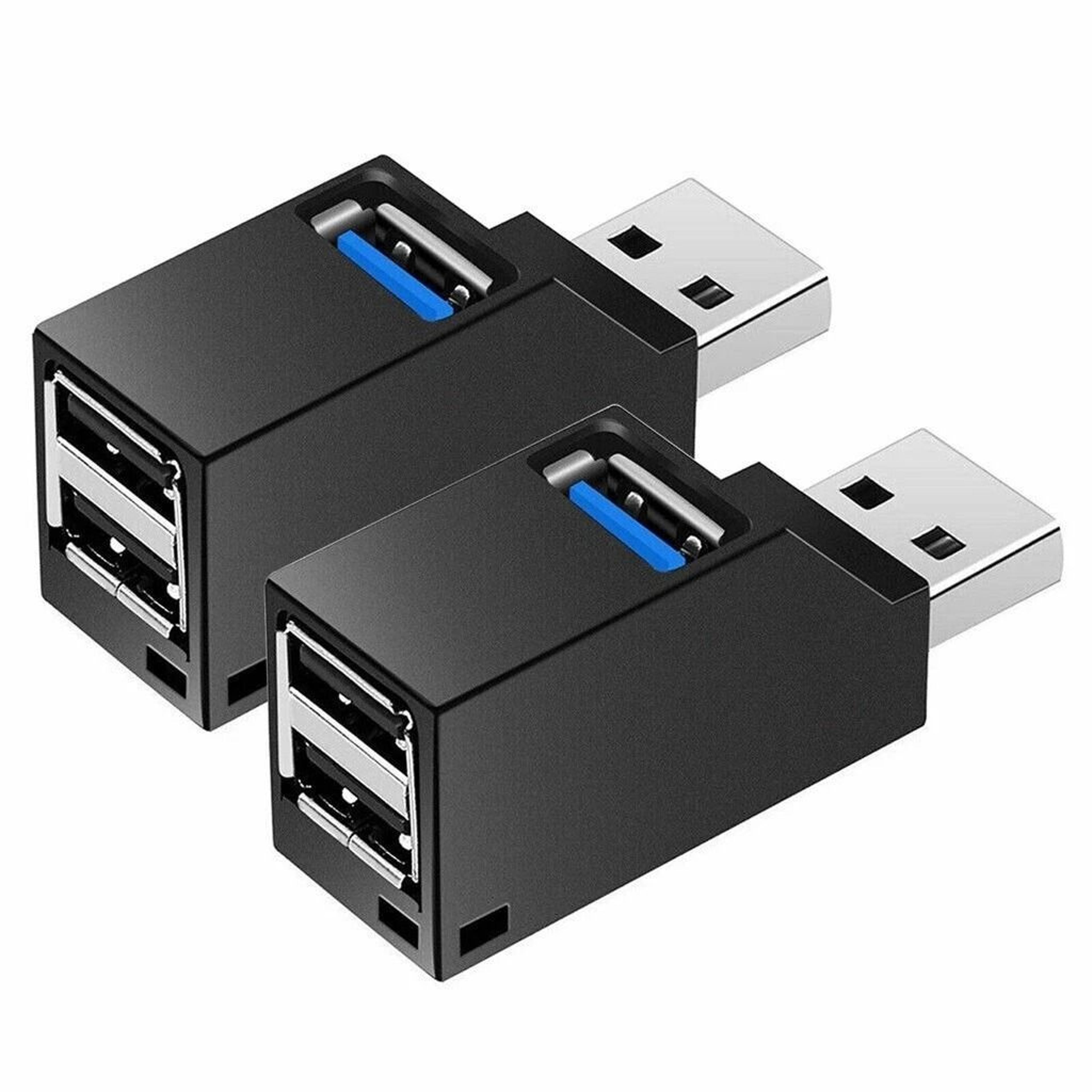 Portable High Speed 3 Port USB Hub Splitter Box For Laptop PC 10