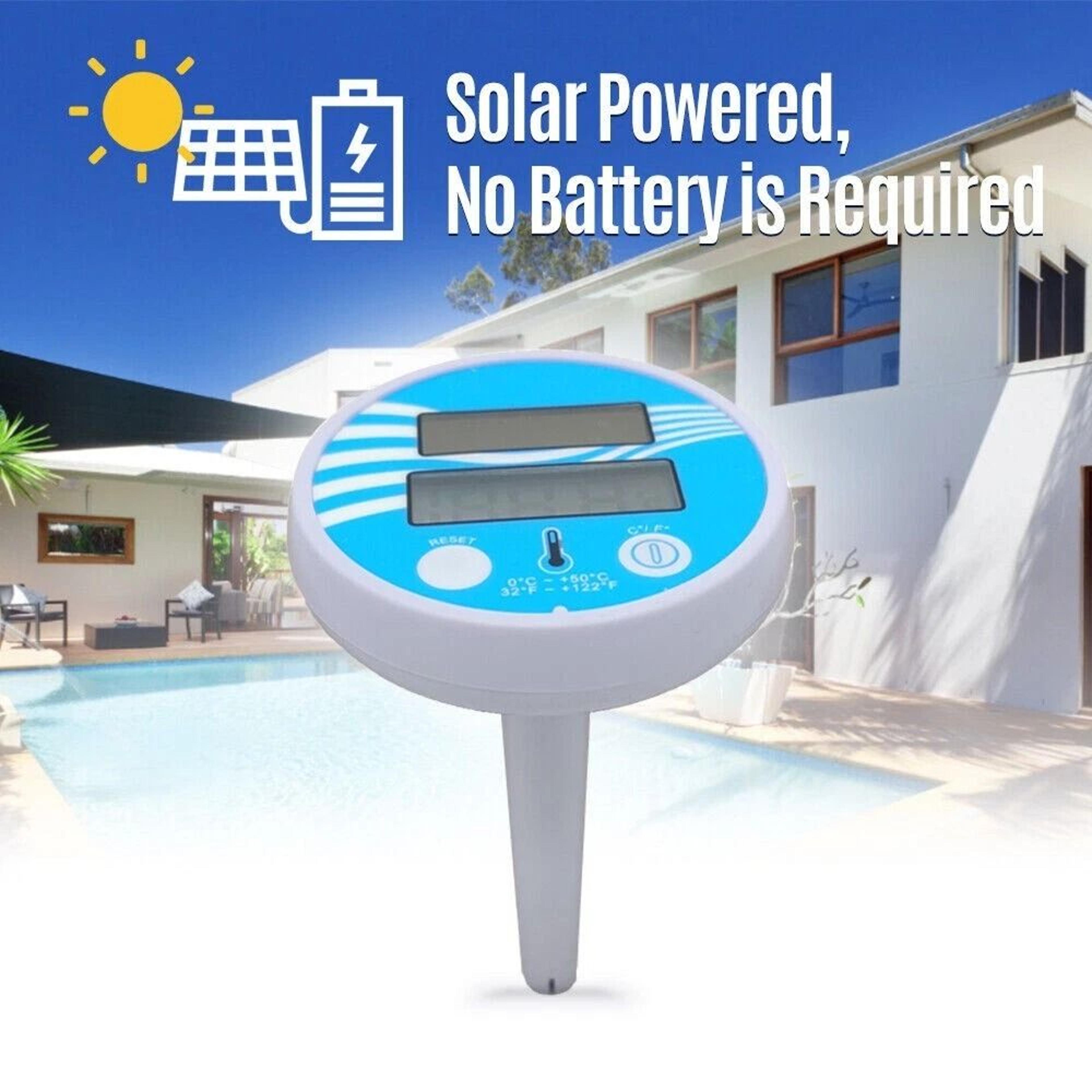 Outdoor Floating Waterproof Digital Solar Powered Rainproof Pool SPA Thermometer 7