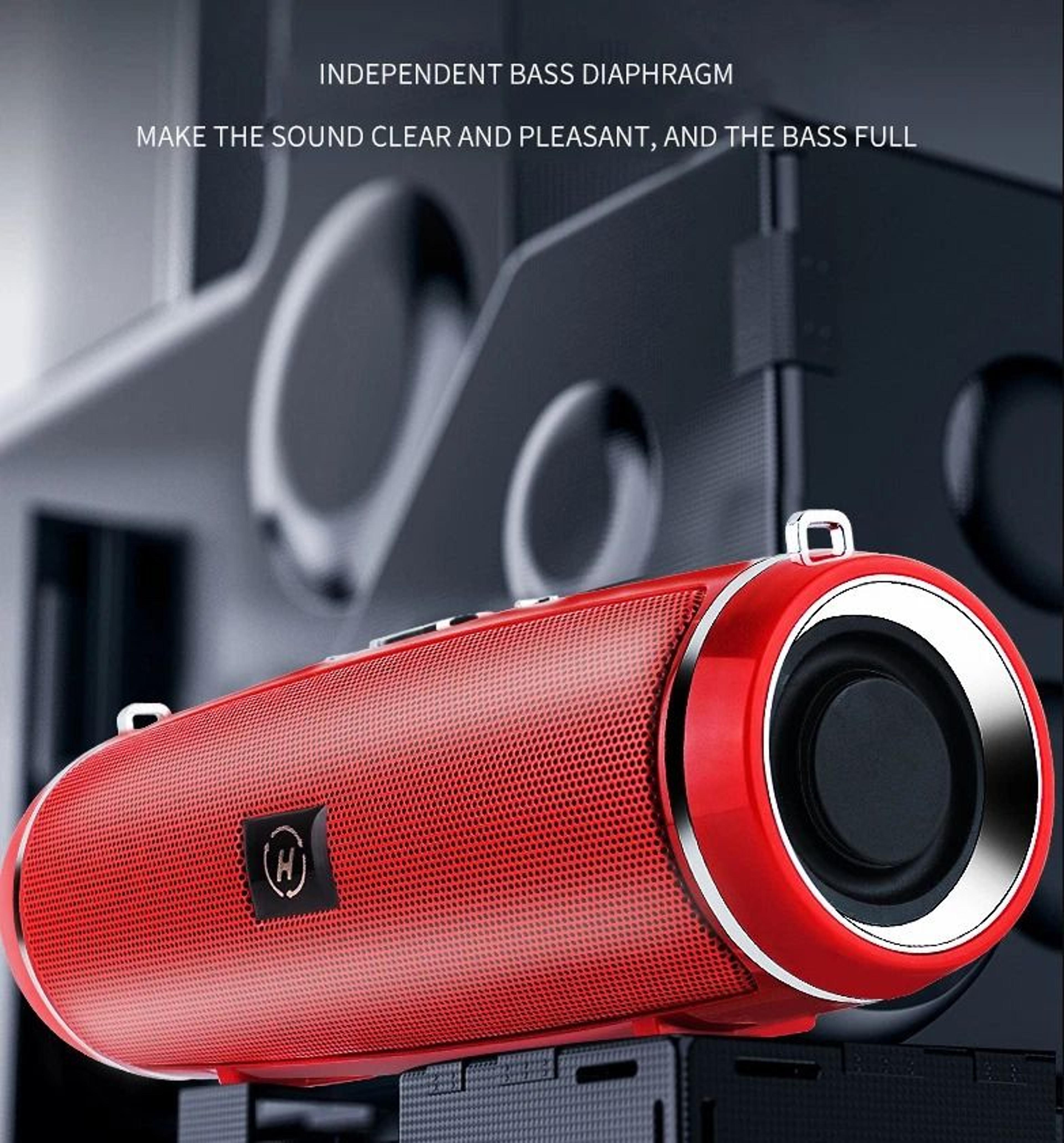 Wireless Waterproof Outdoor Bluetooth Speaker Stereo LOUD Bass USB TF Strap Portable Audio 1