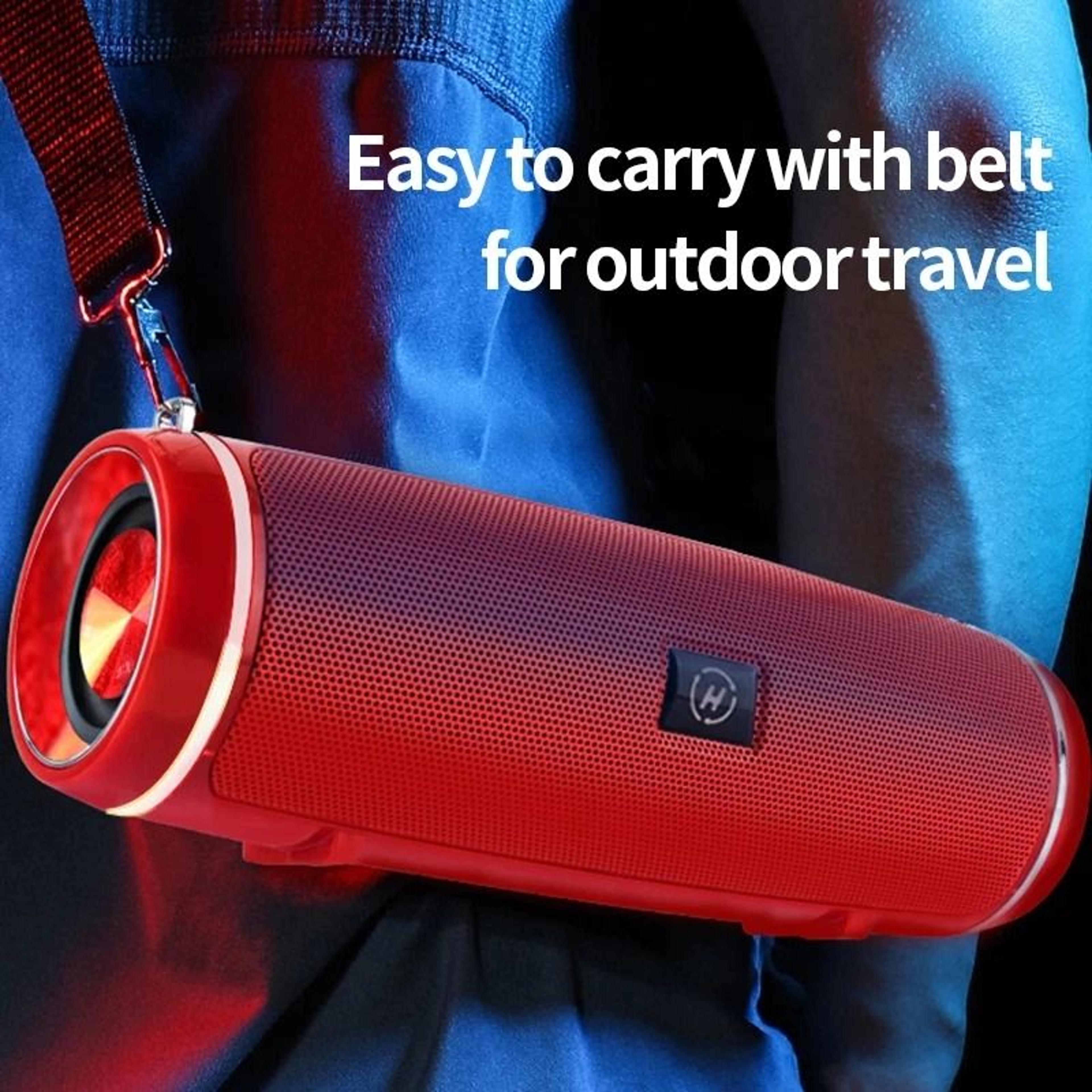 Wireless Waterproof Outdoor Bluetooth Speaker Stereo LOUD Bass USB TF Strap Portable Audio 12