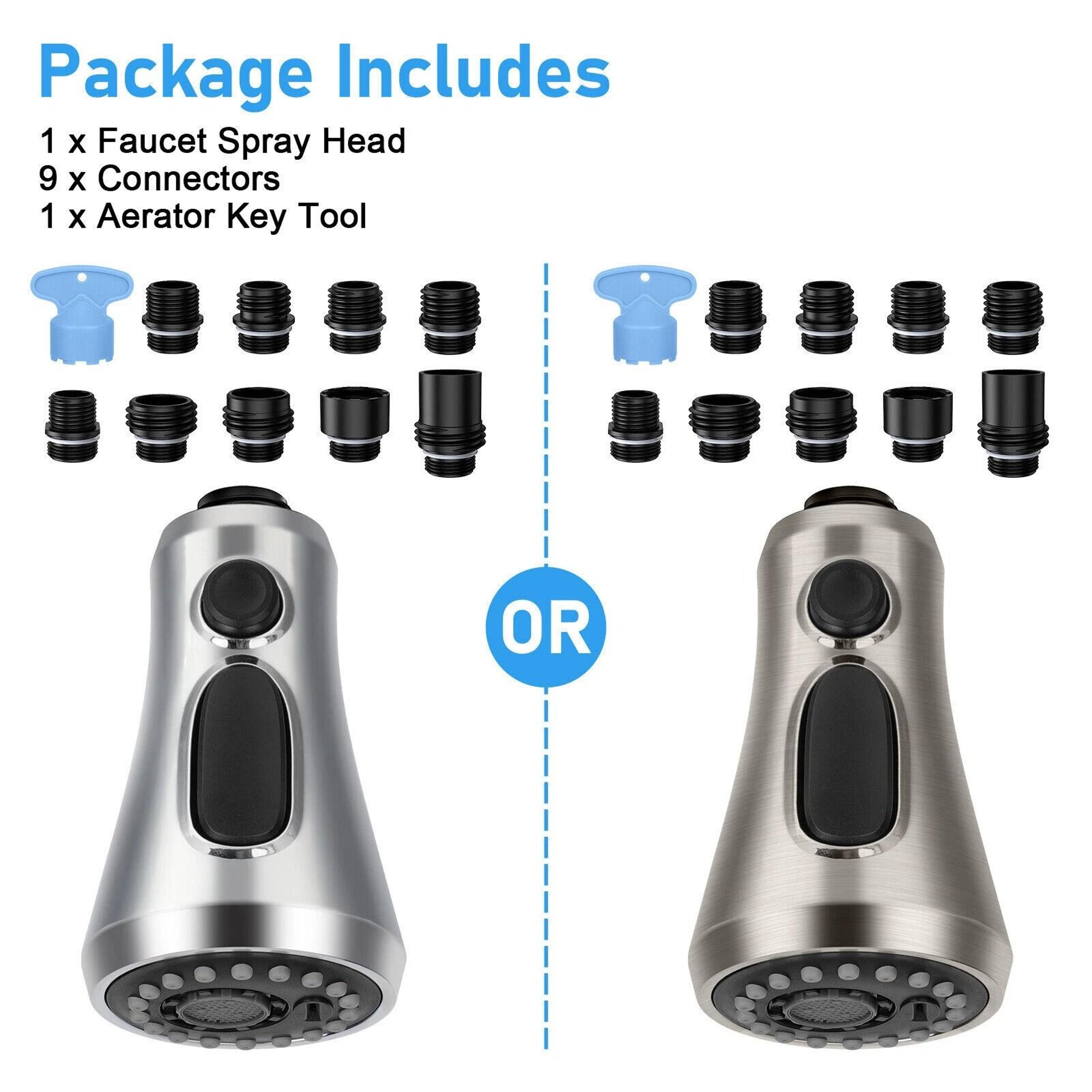 3Mode Pull Down Out Kitchen Faucet Spray Head Nozzle Sprayer Replacement Parts 9