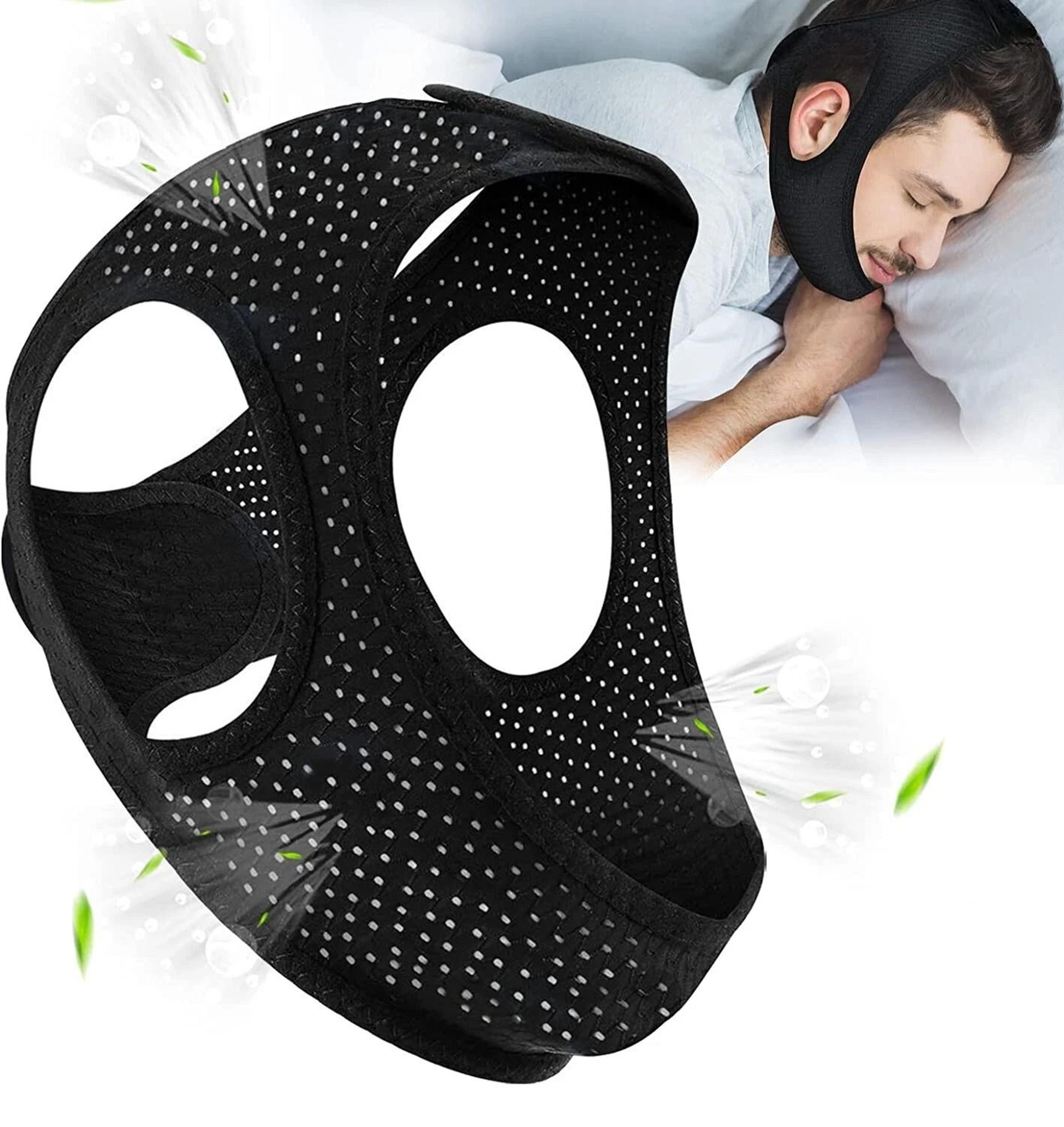 apnea snore stop belt, anti snoring chin strap sleep, snoreless sleep jaw solution