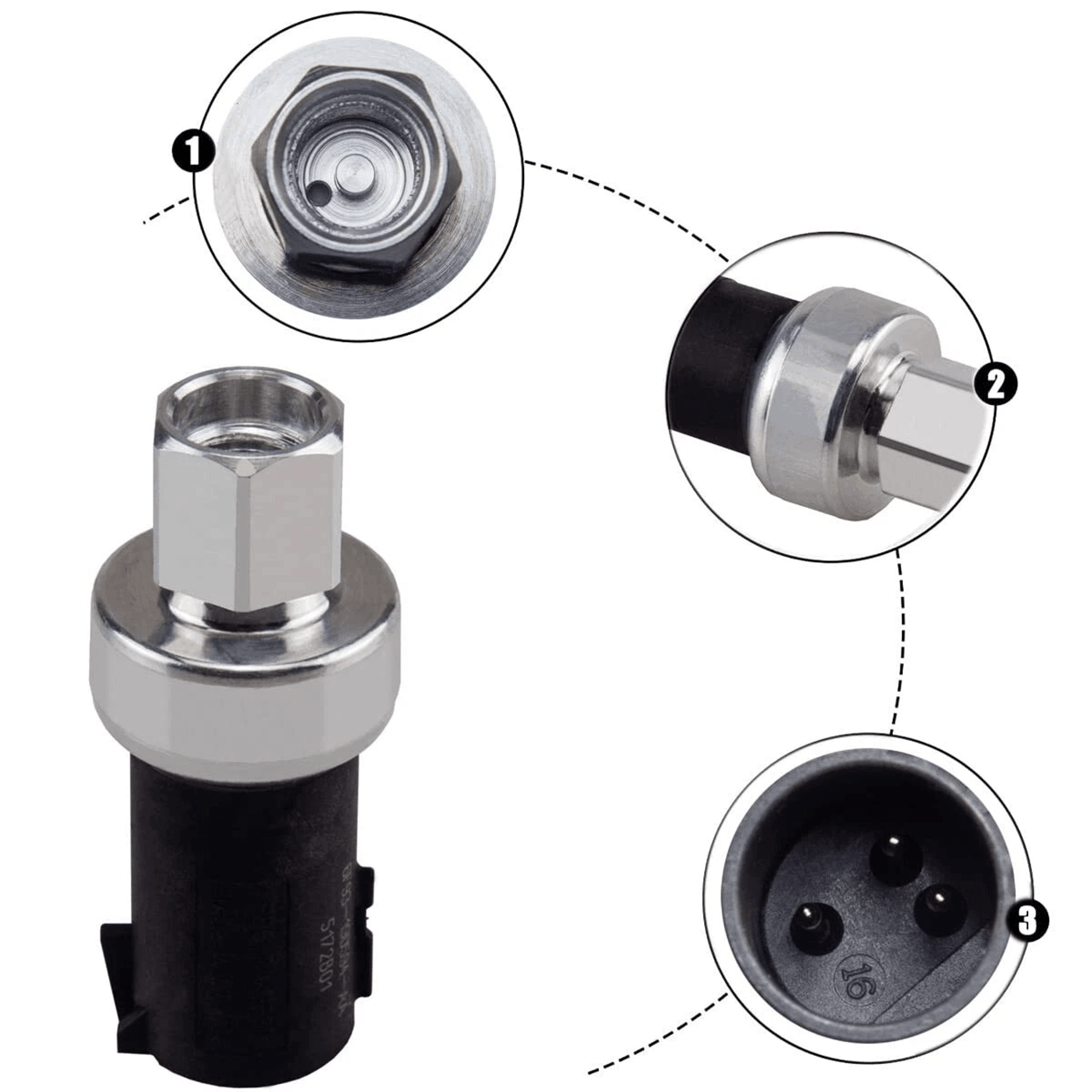 Ford AC Pressure Sensor Transducer Switch Focus Mustang 4