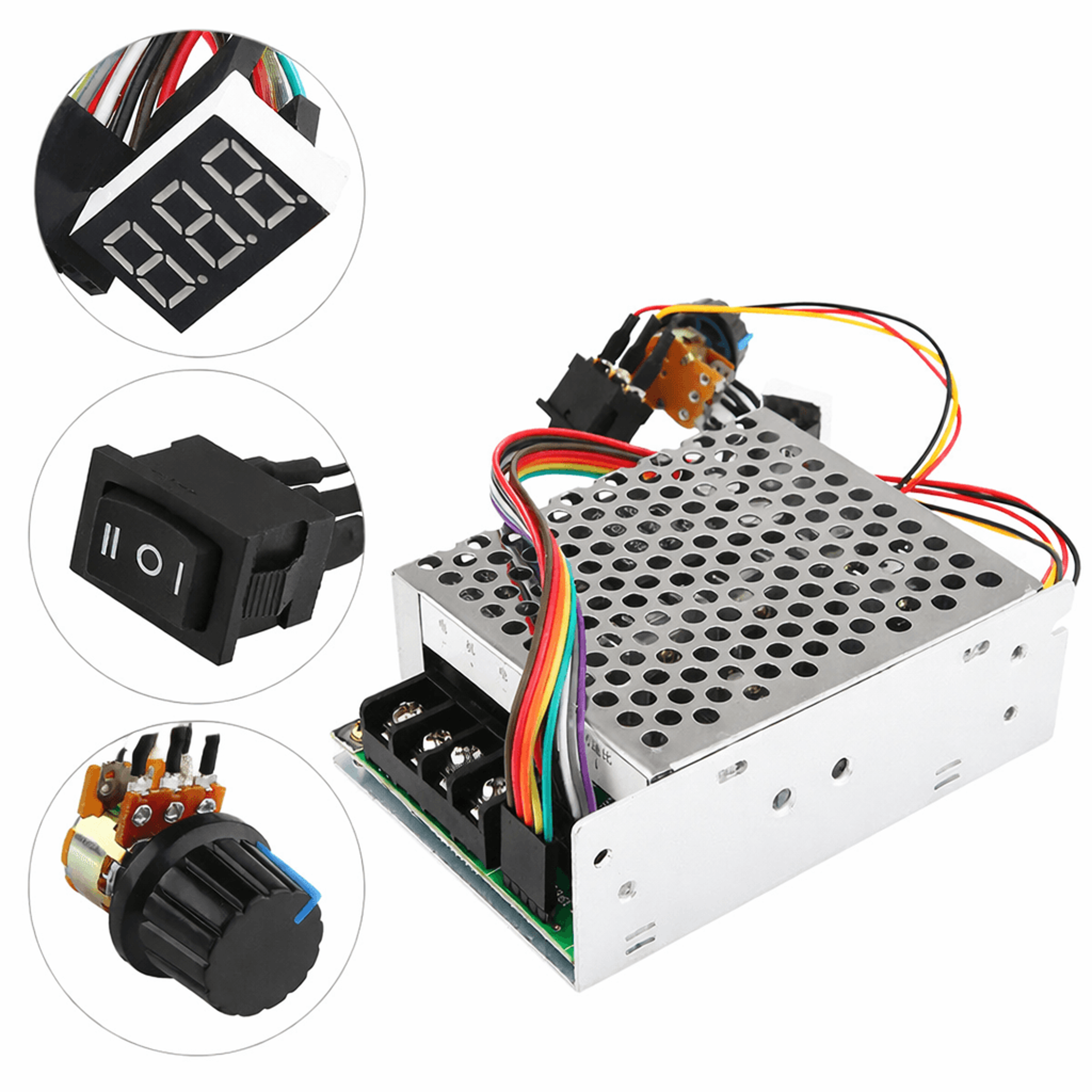 reversible pwm motor speed controller dc 10-55v max 60a for 12v 24v 36v systems