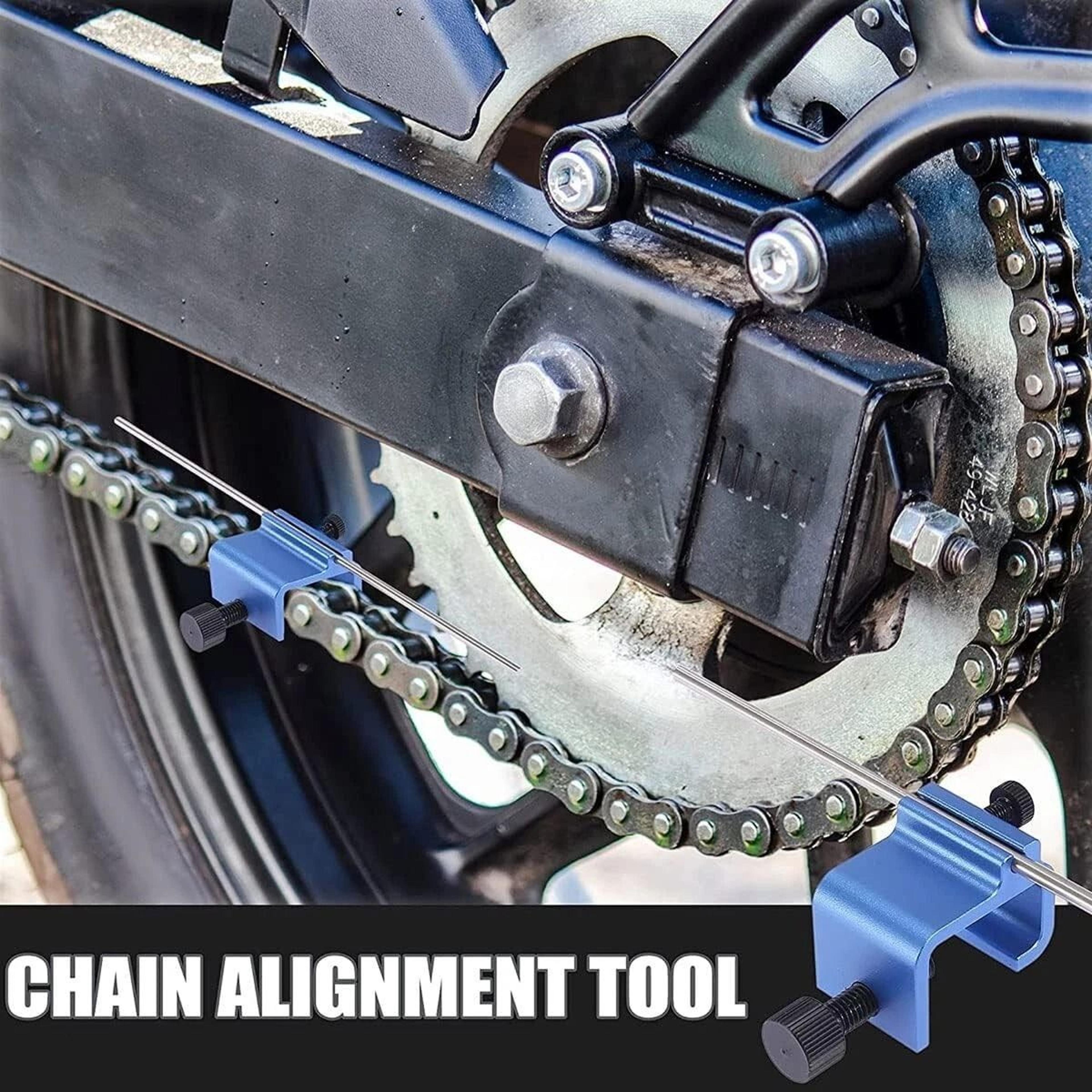 Motorcycle Chain Alignment Tool For Honda Yamaha Suzuki Sprocket Chain Adjusting Tool 5