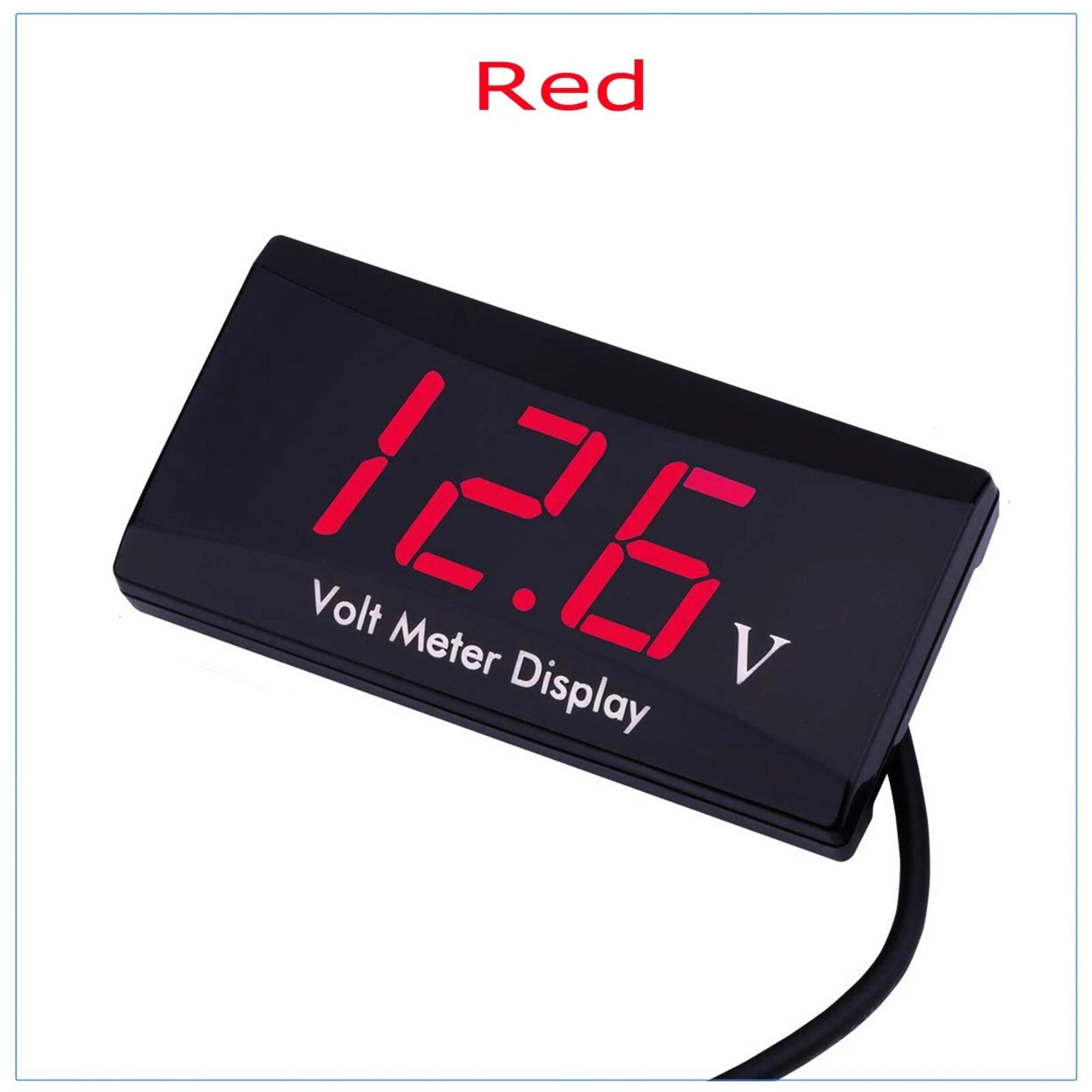 Digital LED Display Voltmeter Panel Meter Voltage Gauge For Car Motorcycle 10