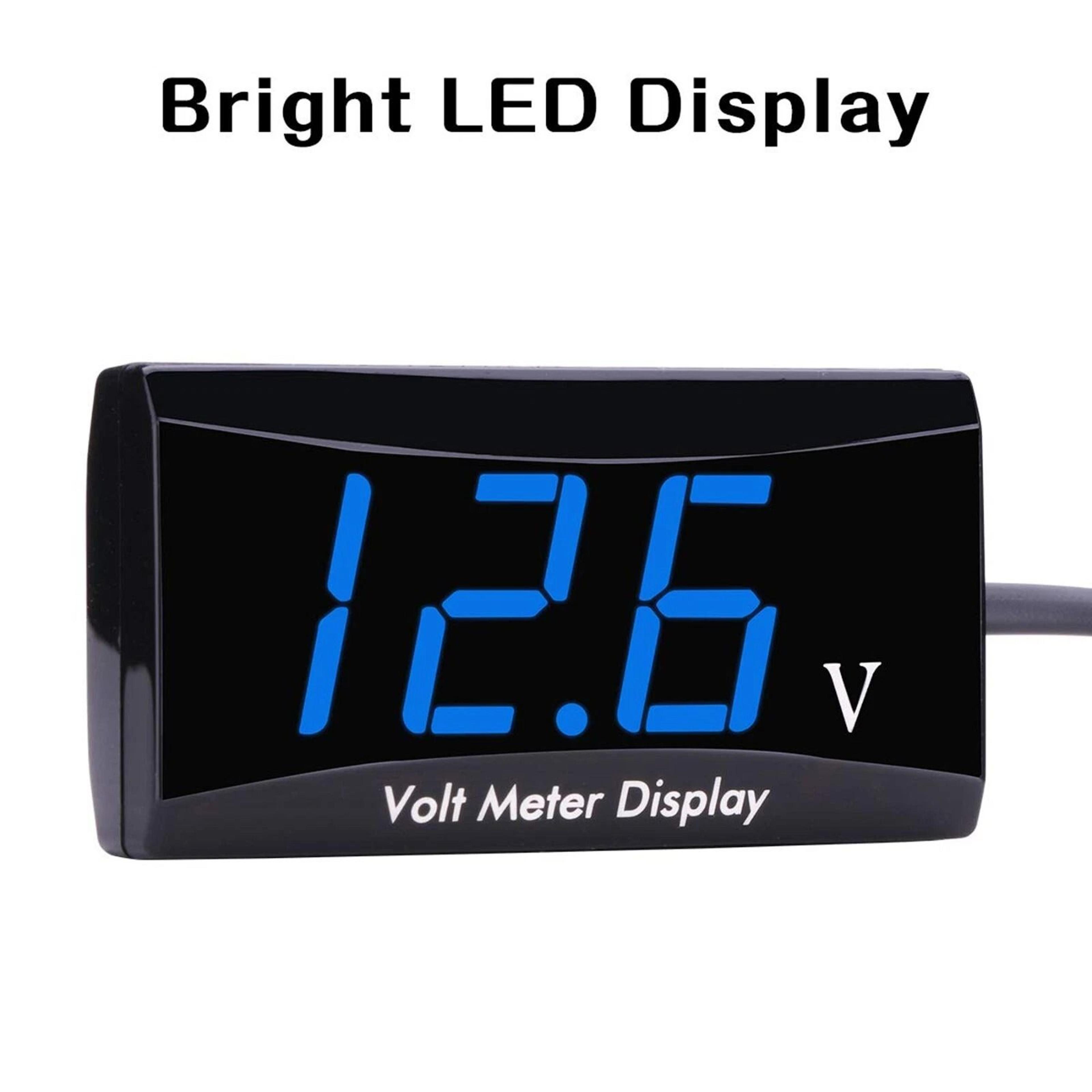 Digital LED Display Voltmeter Panel Meter Voltage Gauge For Car Motorcycle 5