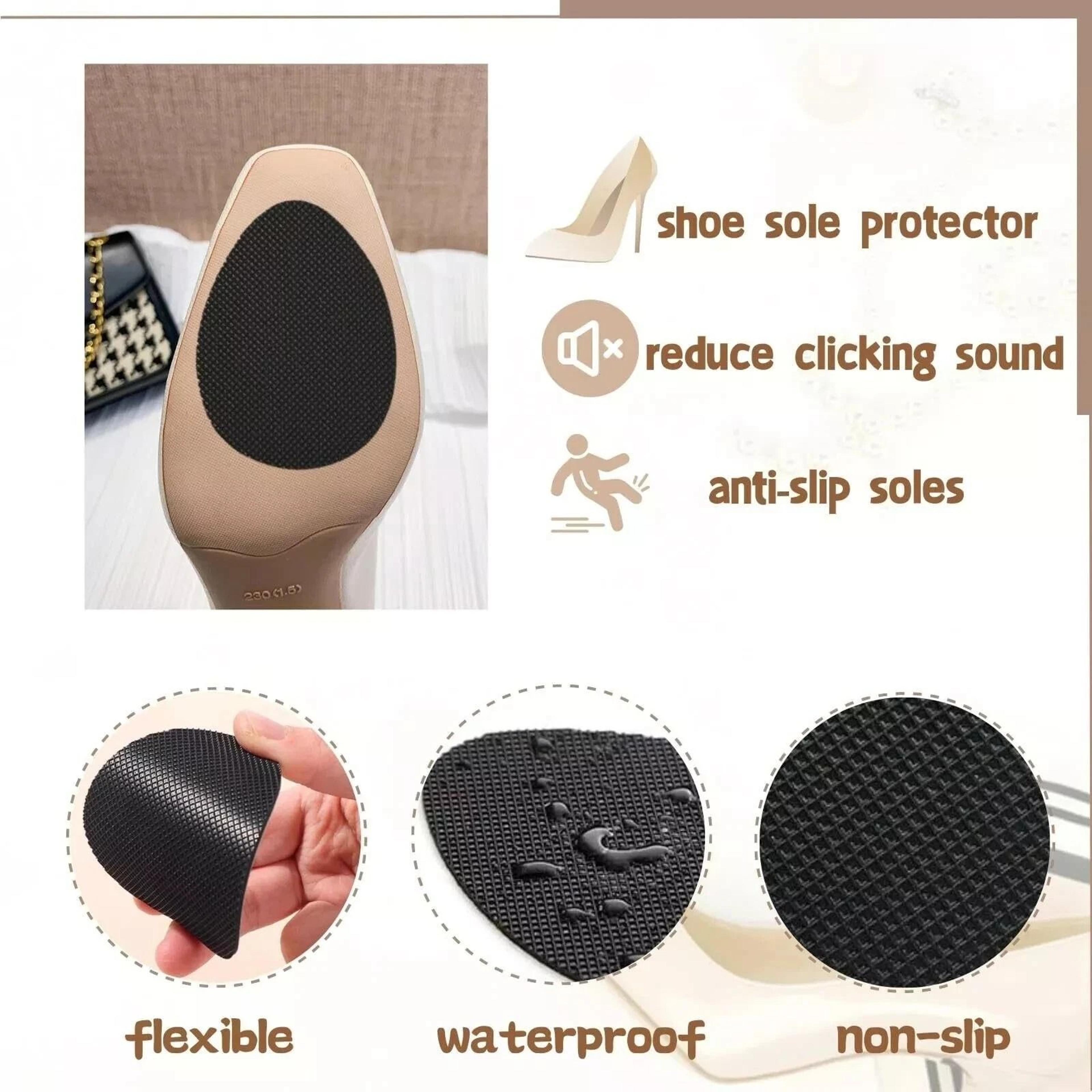 AntiSlip Shoe Grips NonSlip Shoes Pads For Secure Footing 2