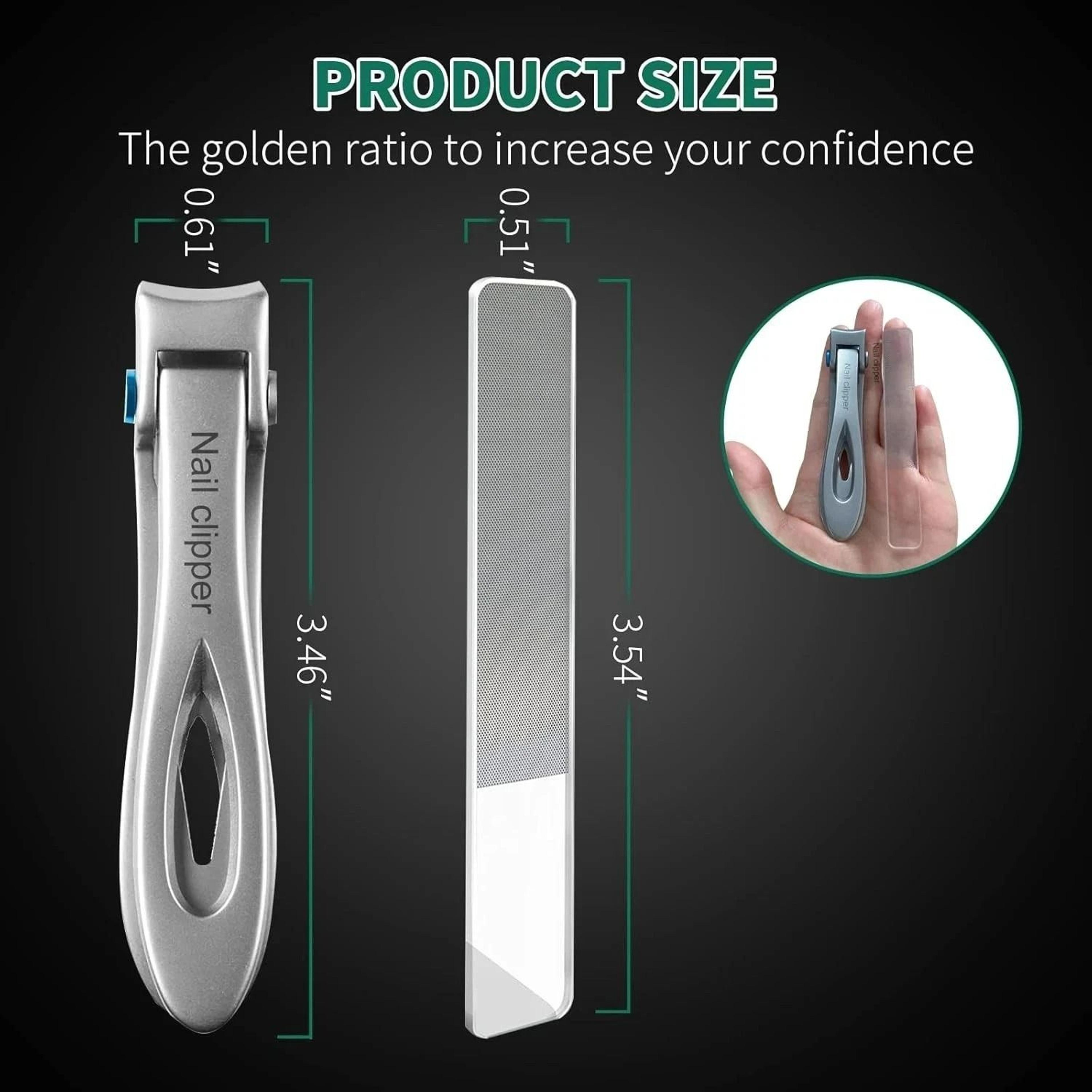 Ultra Wide Jaw Nail Clippers Set Fingernail And Toenail Clippers HeavyDuty Steel Smooth  Precise Cu 4