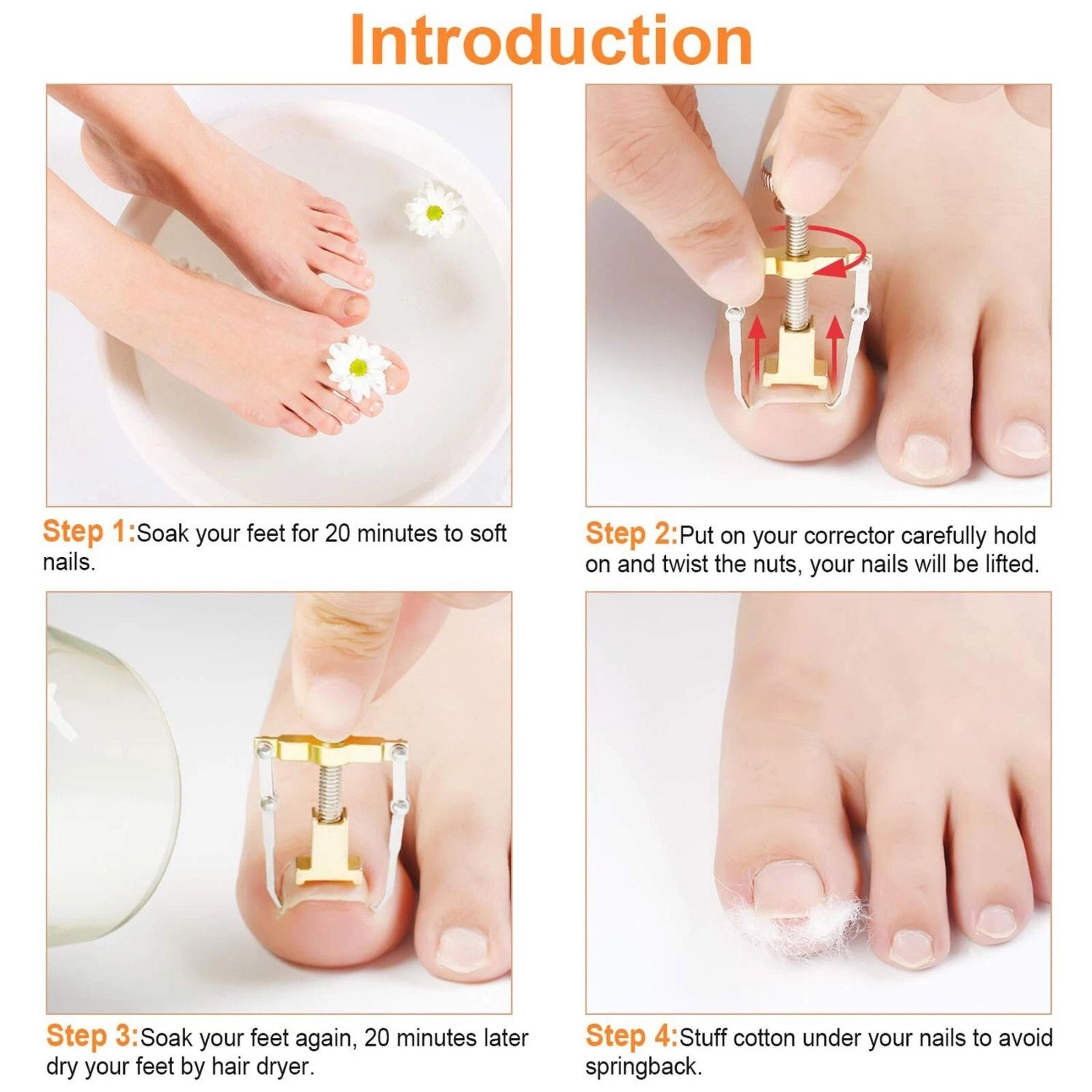 Ingrown Toenail Tool Kit Professional Toe Nail Clipper Set For Pedicure And Manicure 2