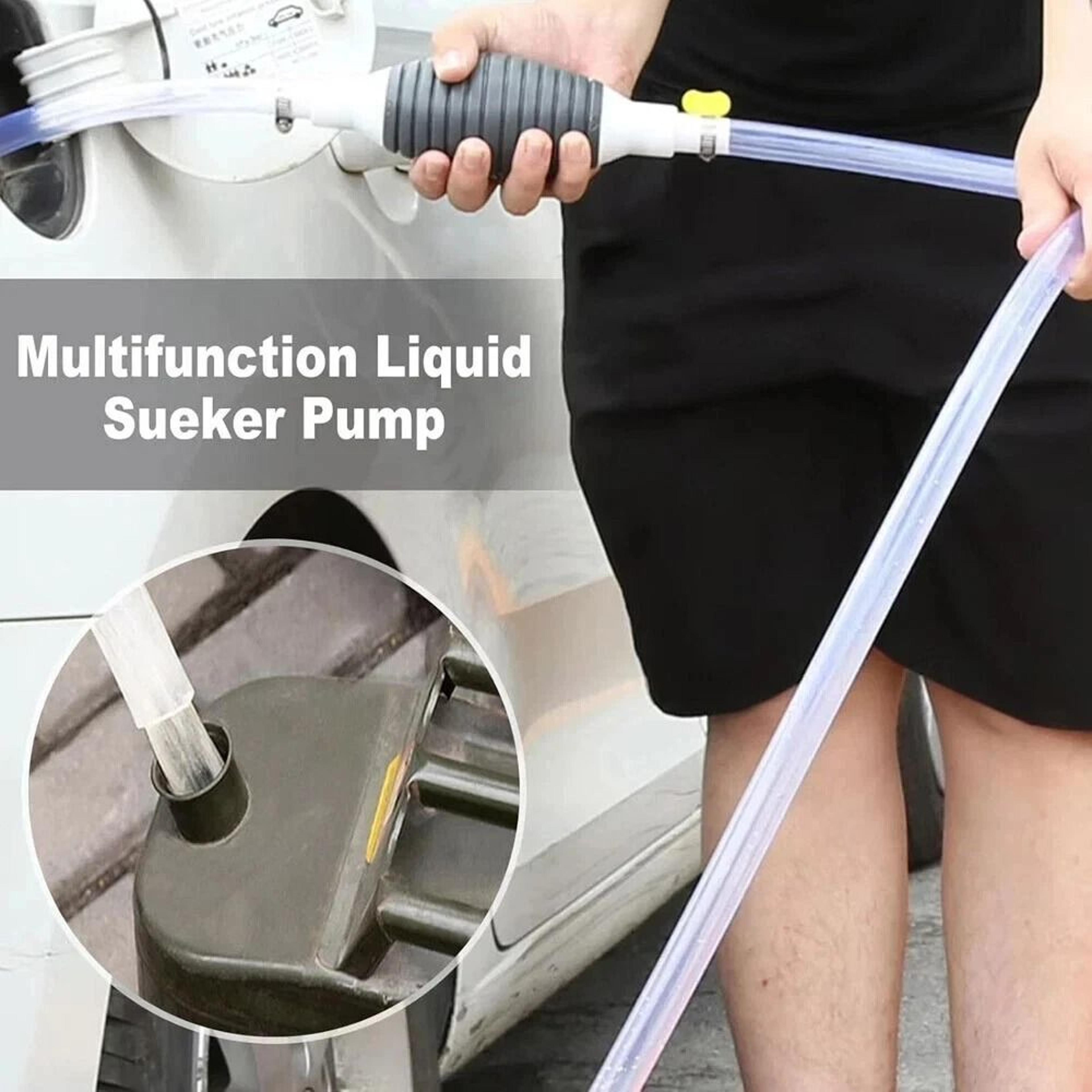 Portable Manual Car Fuel Transfer Pump With Siphon Hose Gas Gasoline Petrol Hand Pump 10