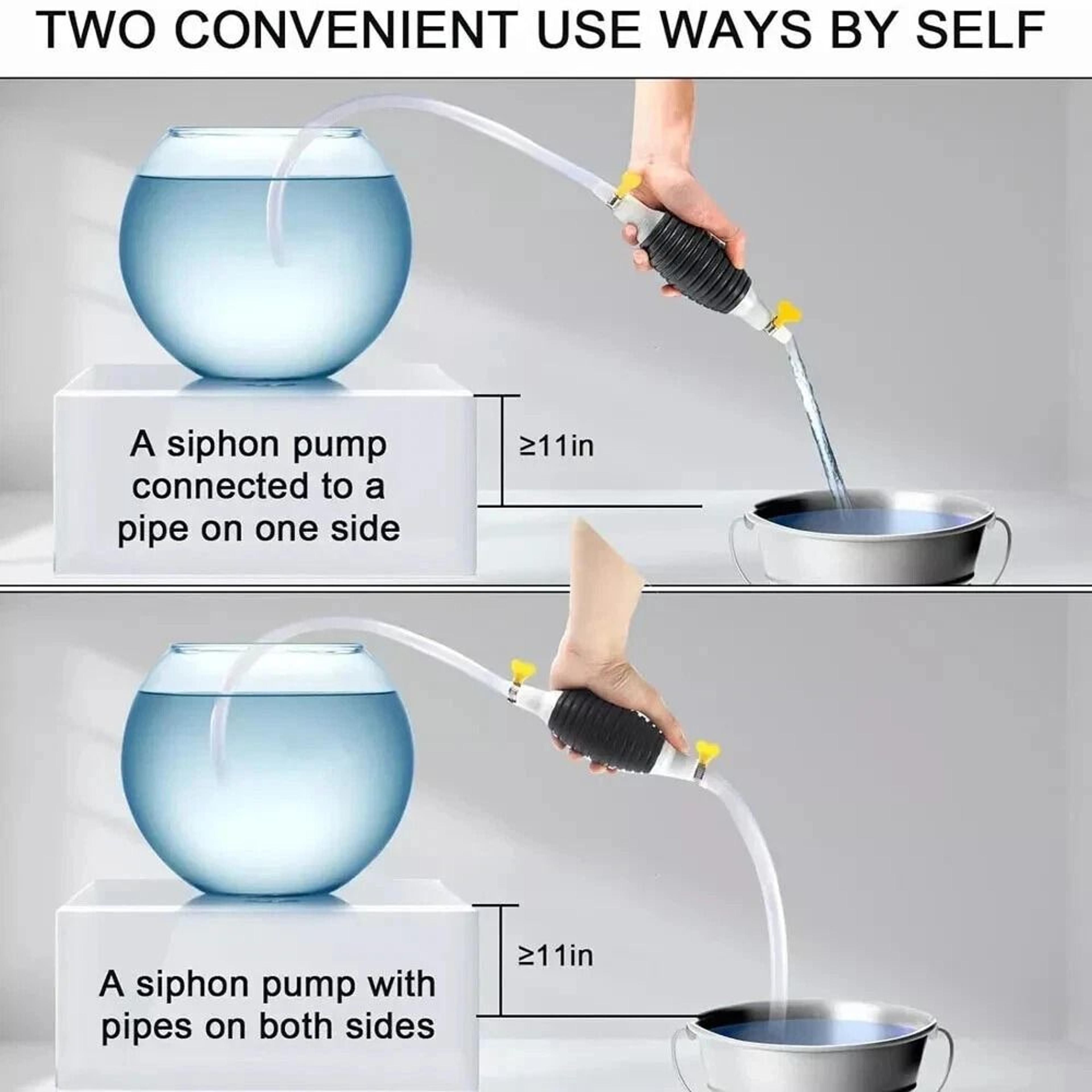 Portable Manual Car Fuel Transfer Pump With Siphon Hose Gas Gasoline Petrol Hand Pump 9