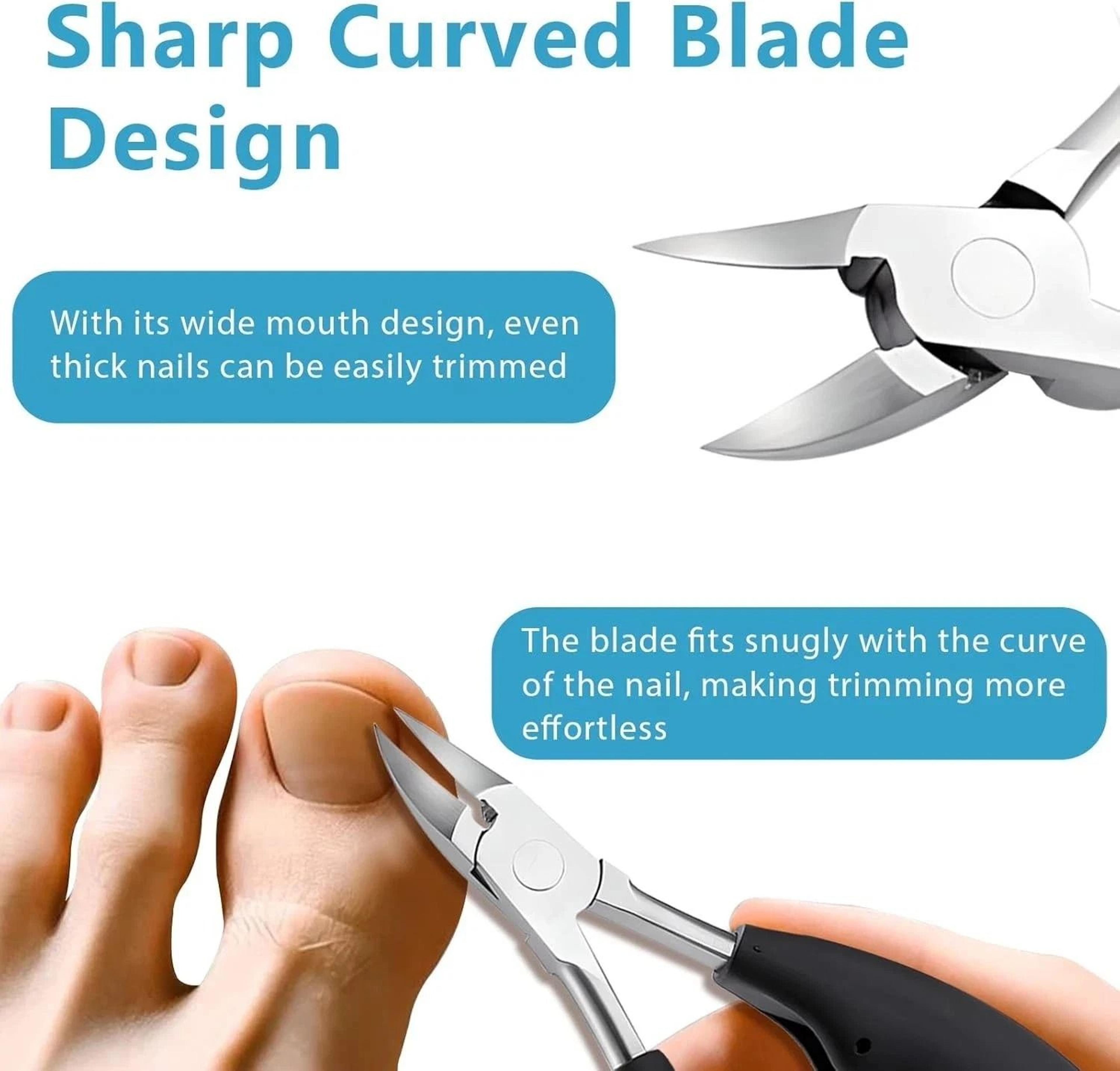 Heavy Duty Stainless Extra Large Toe Nail Clippers For Thick Hard Nails Cutter Durable Pedicure Too 5
