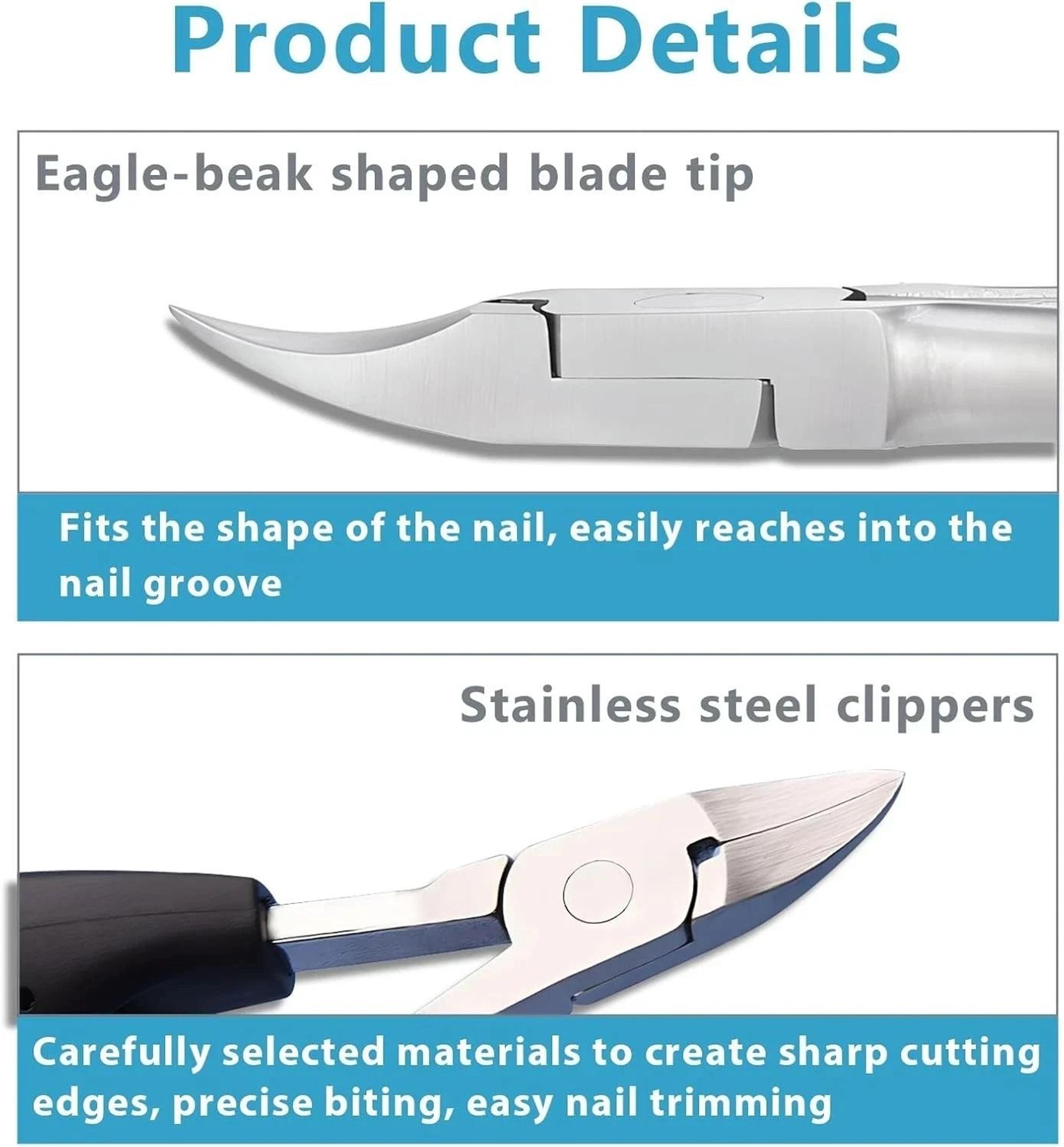 Heavy Duty Stainless Extra Large Toe Nail Clippers For Thick Hard Nails Cutter Durable Pedicure Too 6