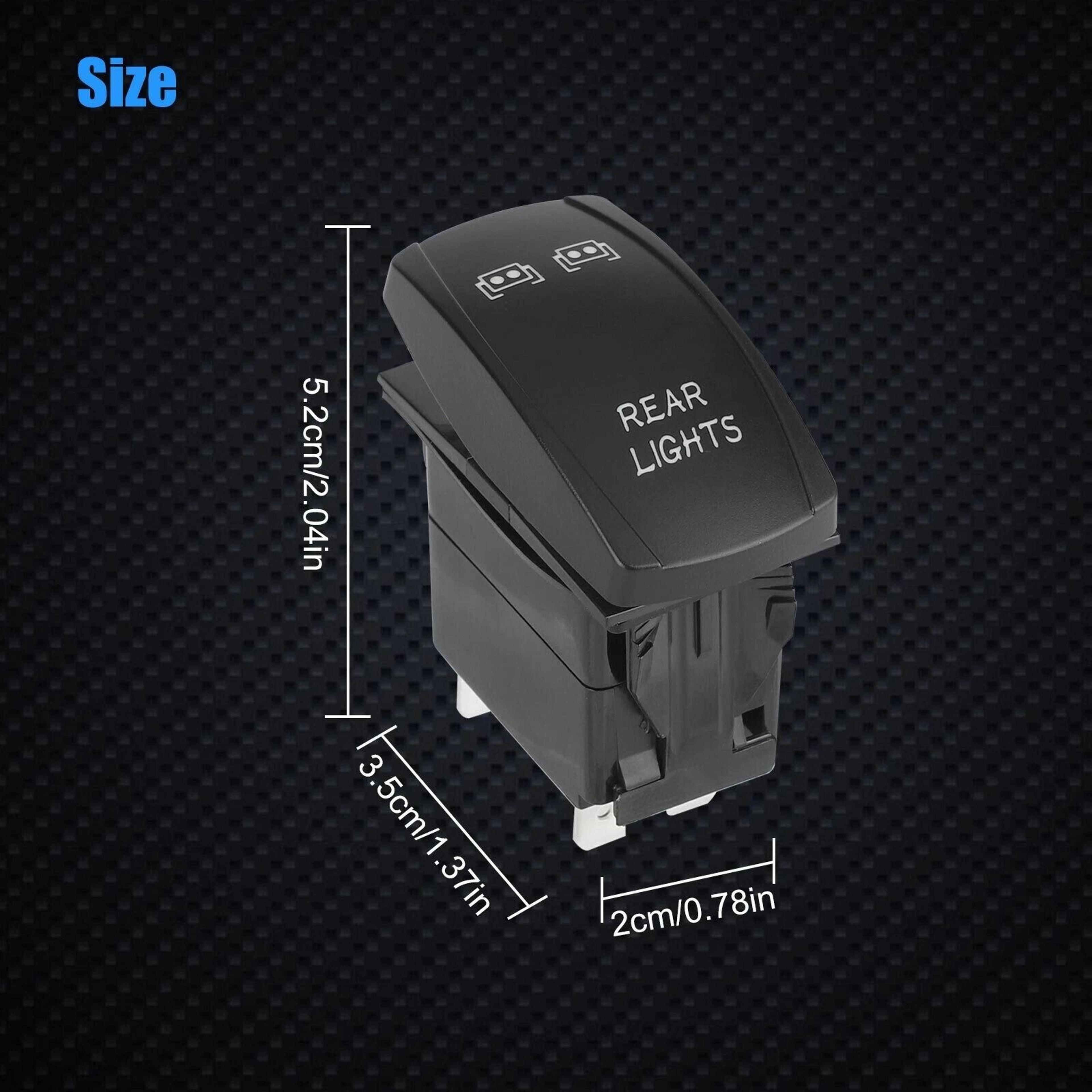 5 Pin Blue Rocker Switch For LED Light Bar Toggle Rear Light For Car ATV UTV 1